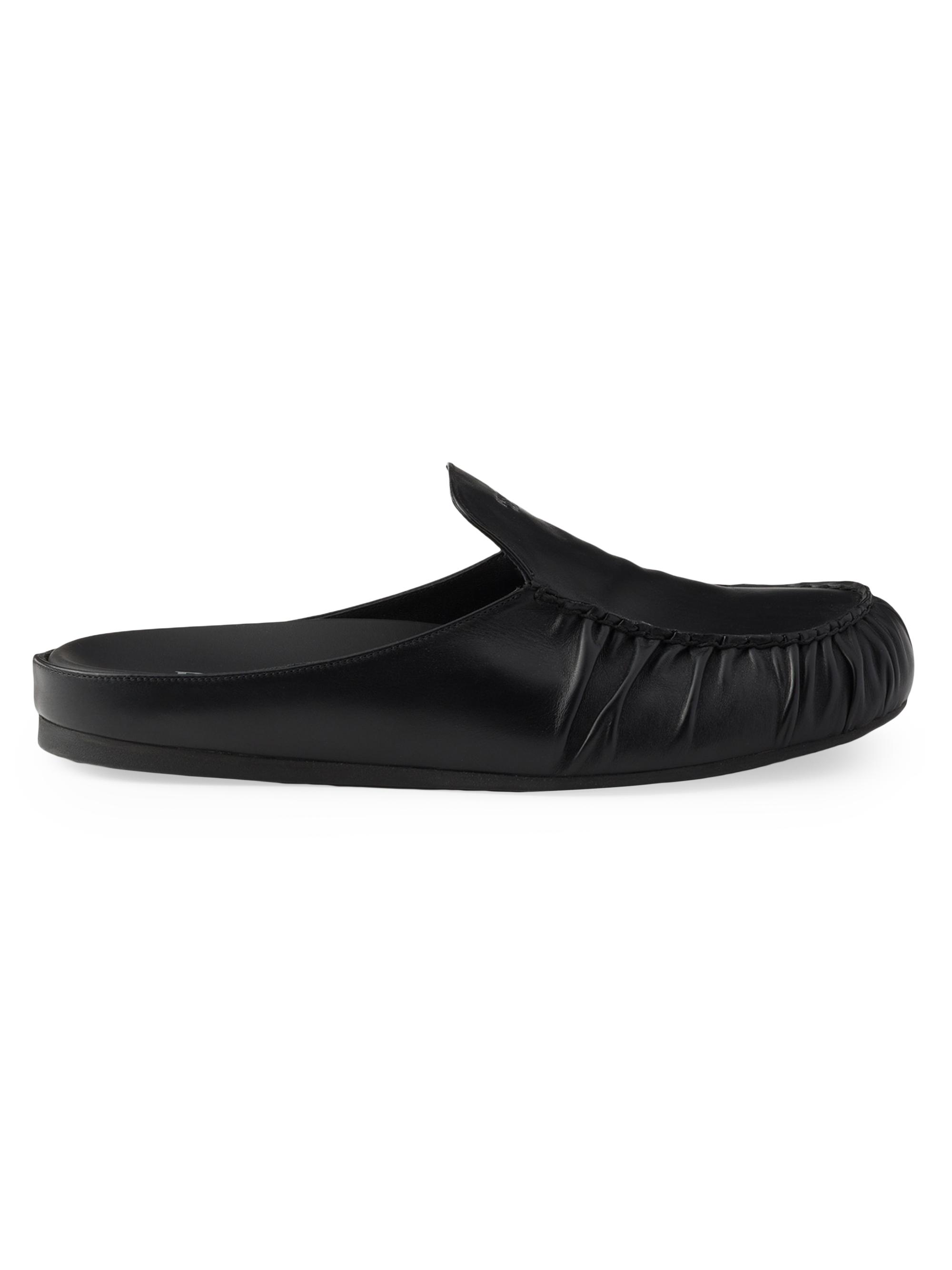 Prada Men's Leather Mules - Black | Thumbnail 6