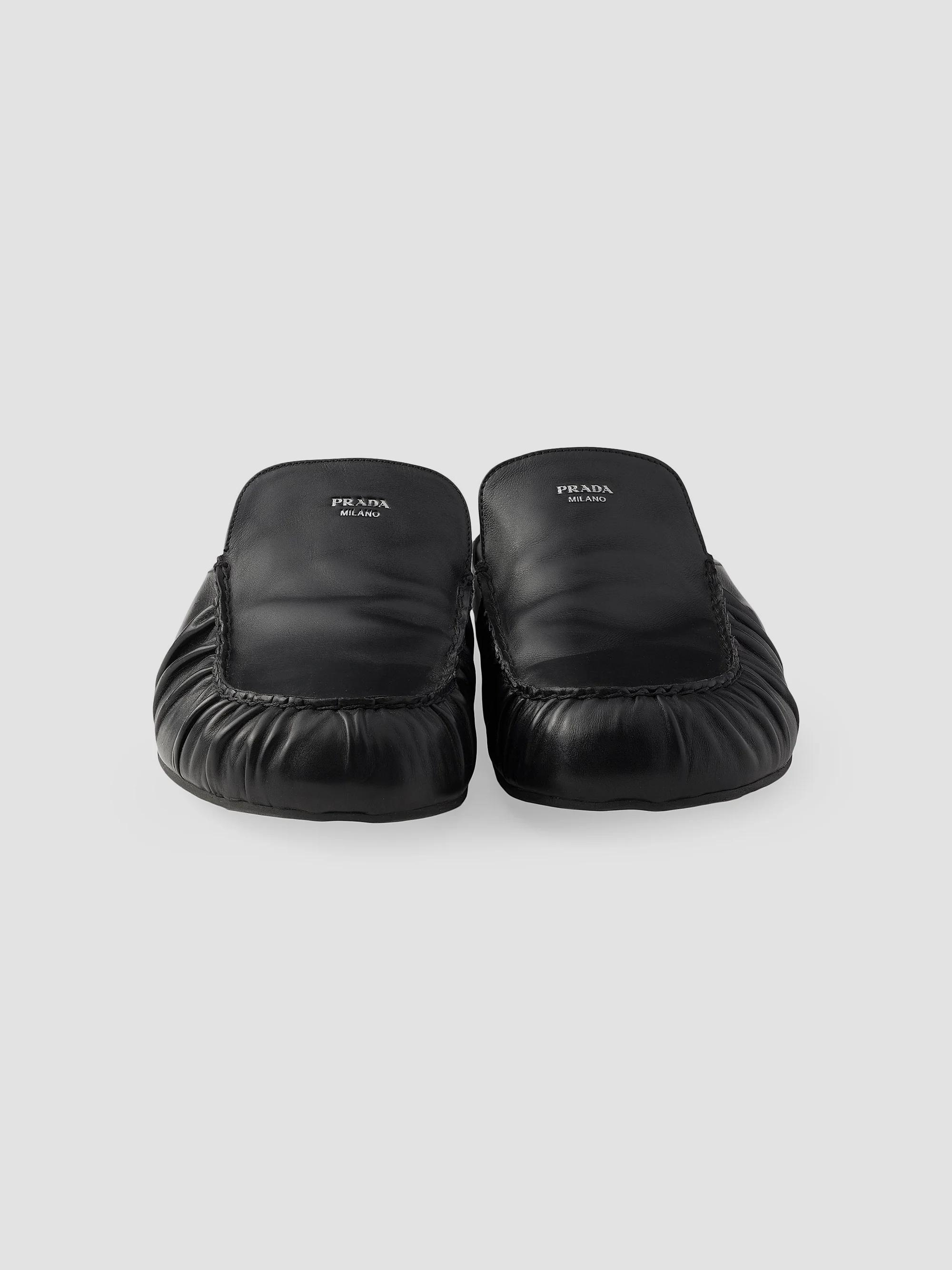 Prada Leather Mules | Saks Fifth Avenue