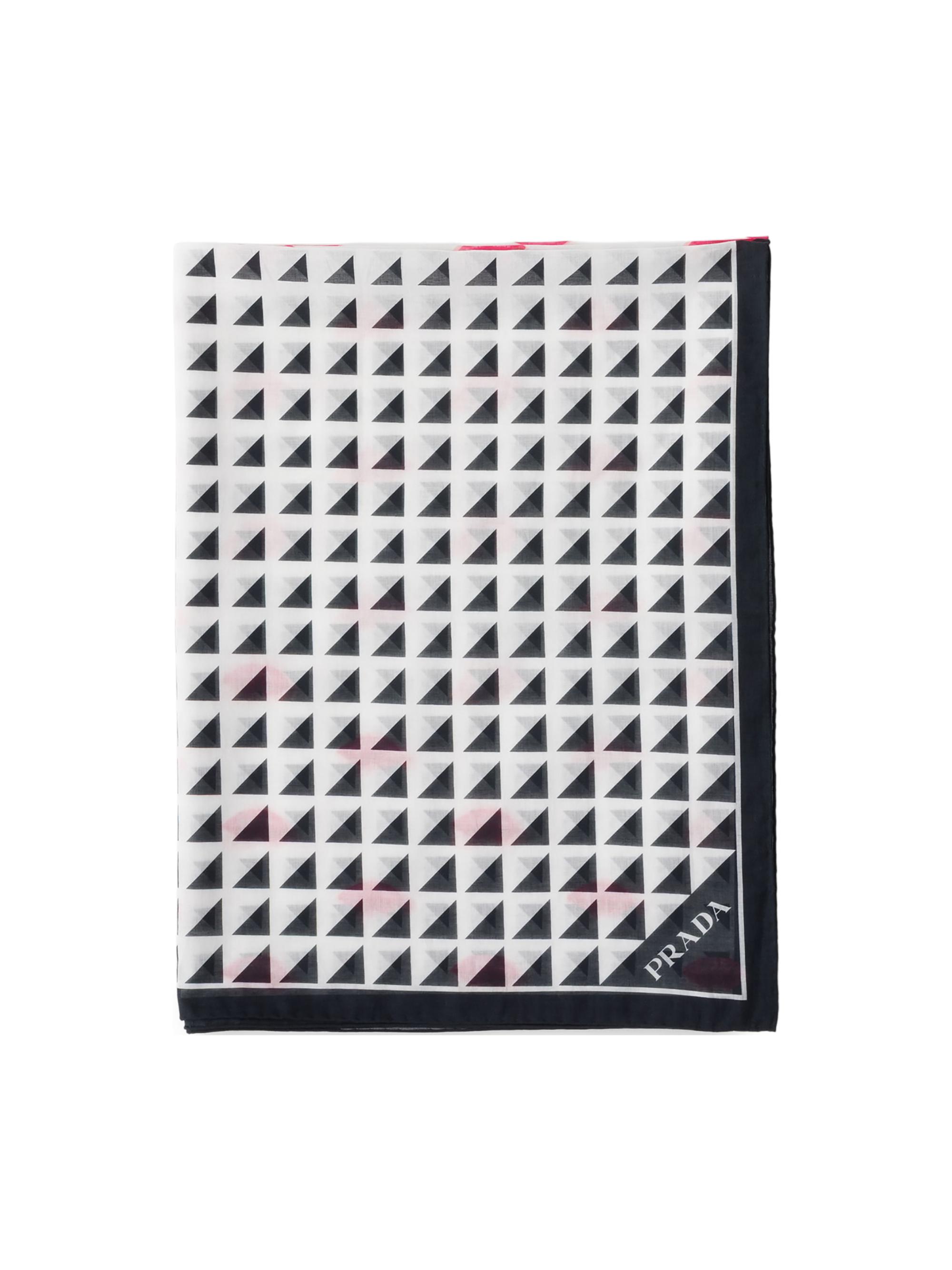 Prada Women's Printed Cotton Pareo - Black