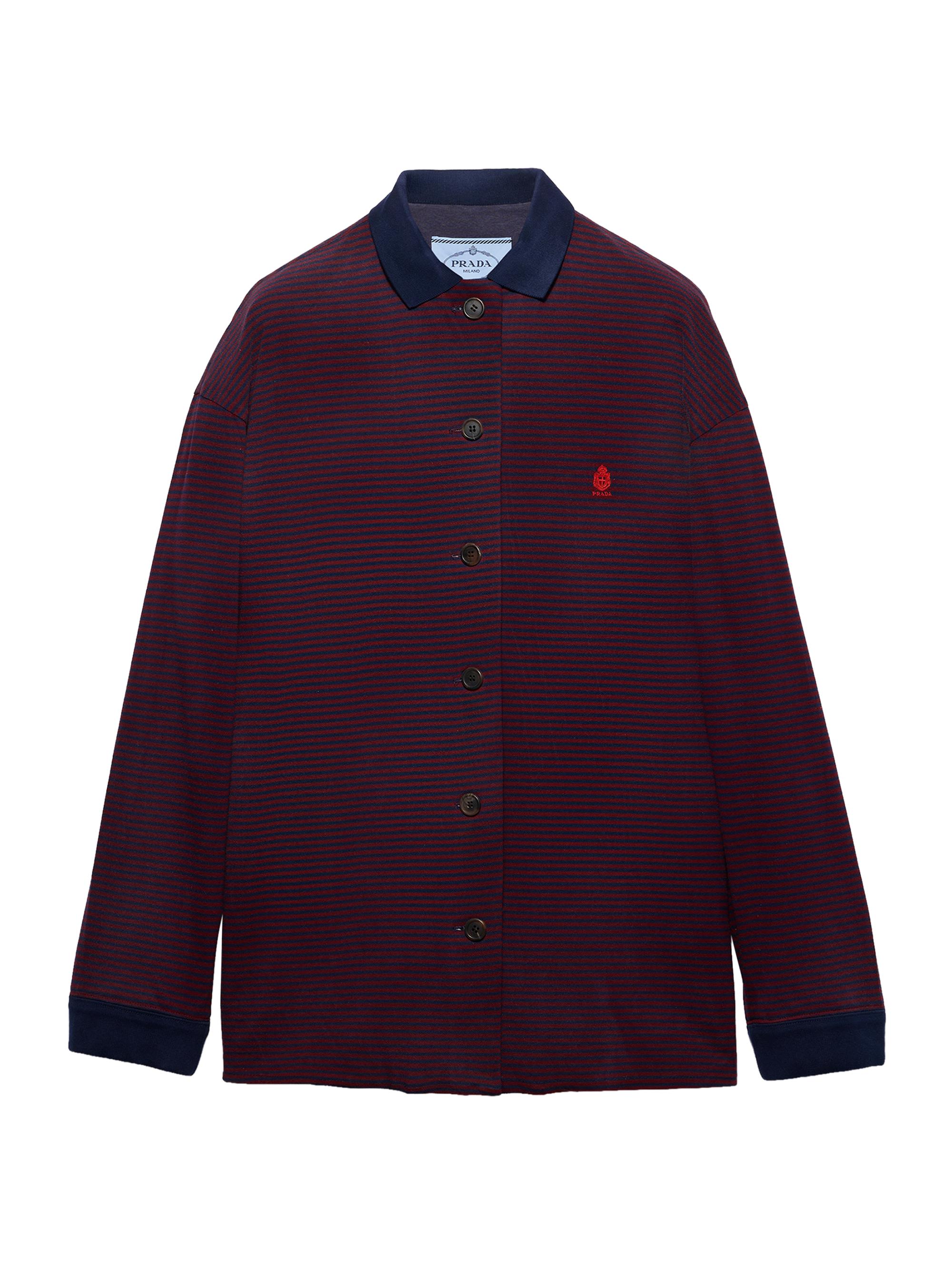 Prada Women's Pique Blouson Jacket - Dark Red