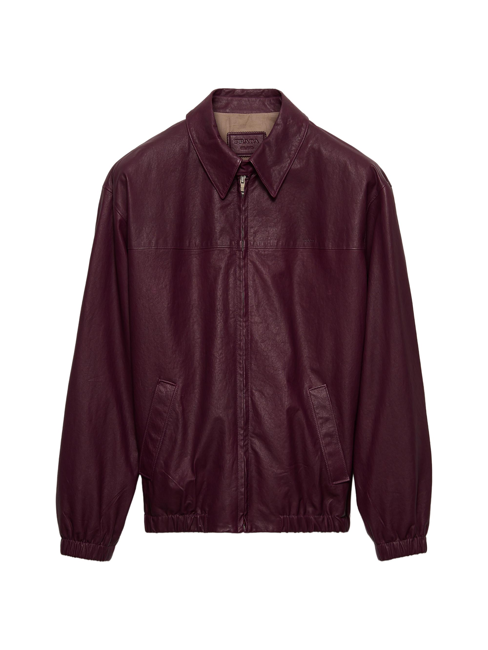 Prada Women's Nappa Leather Jacket - Purple