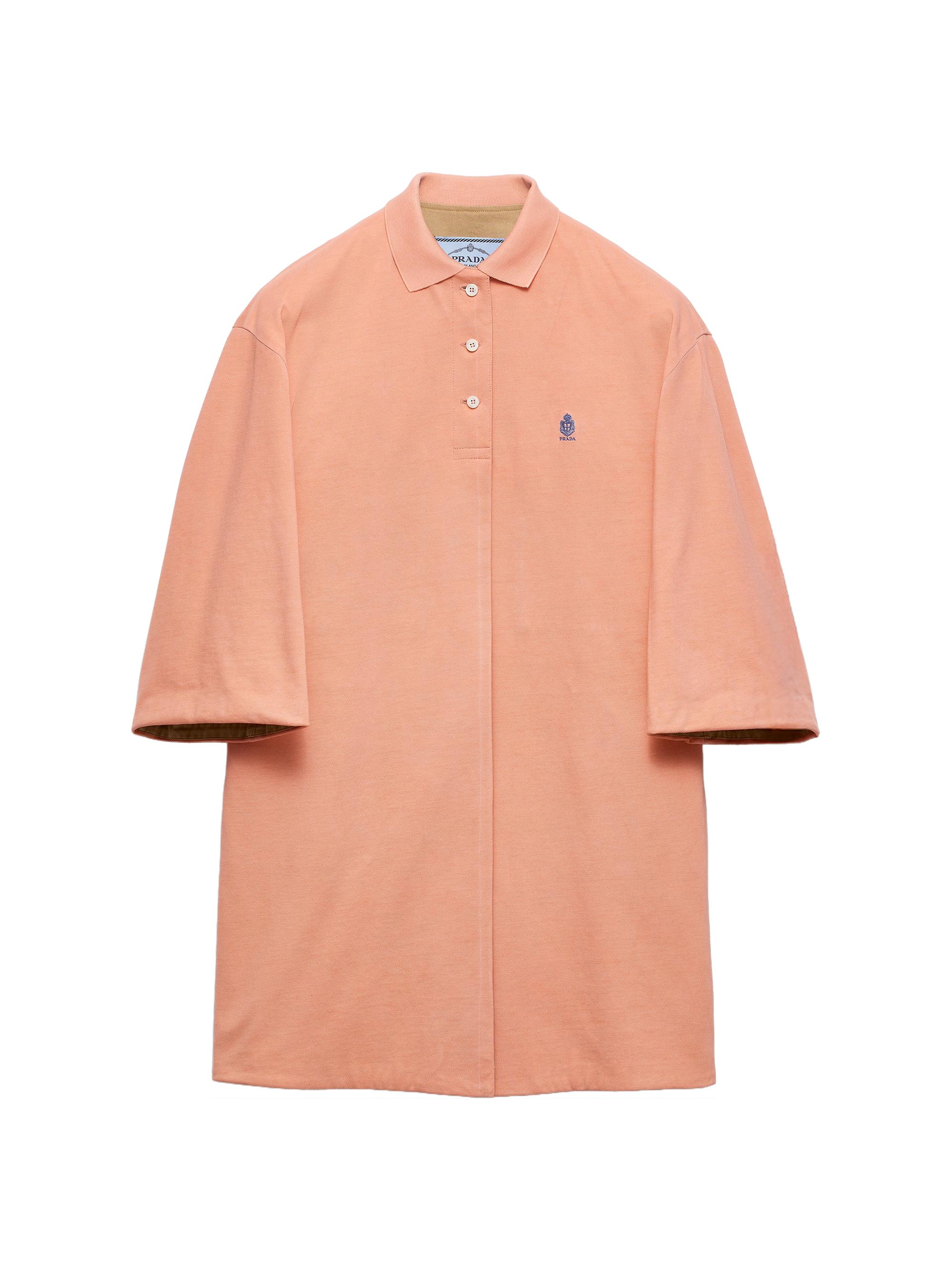 Prada Women's Old Piqué Coat - Orange