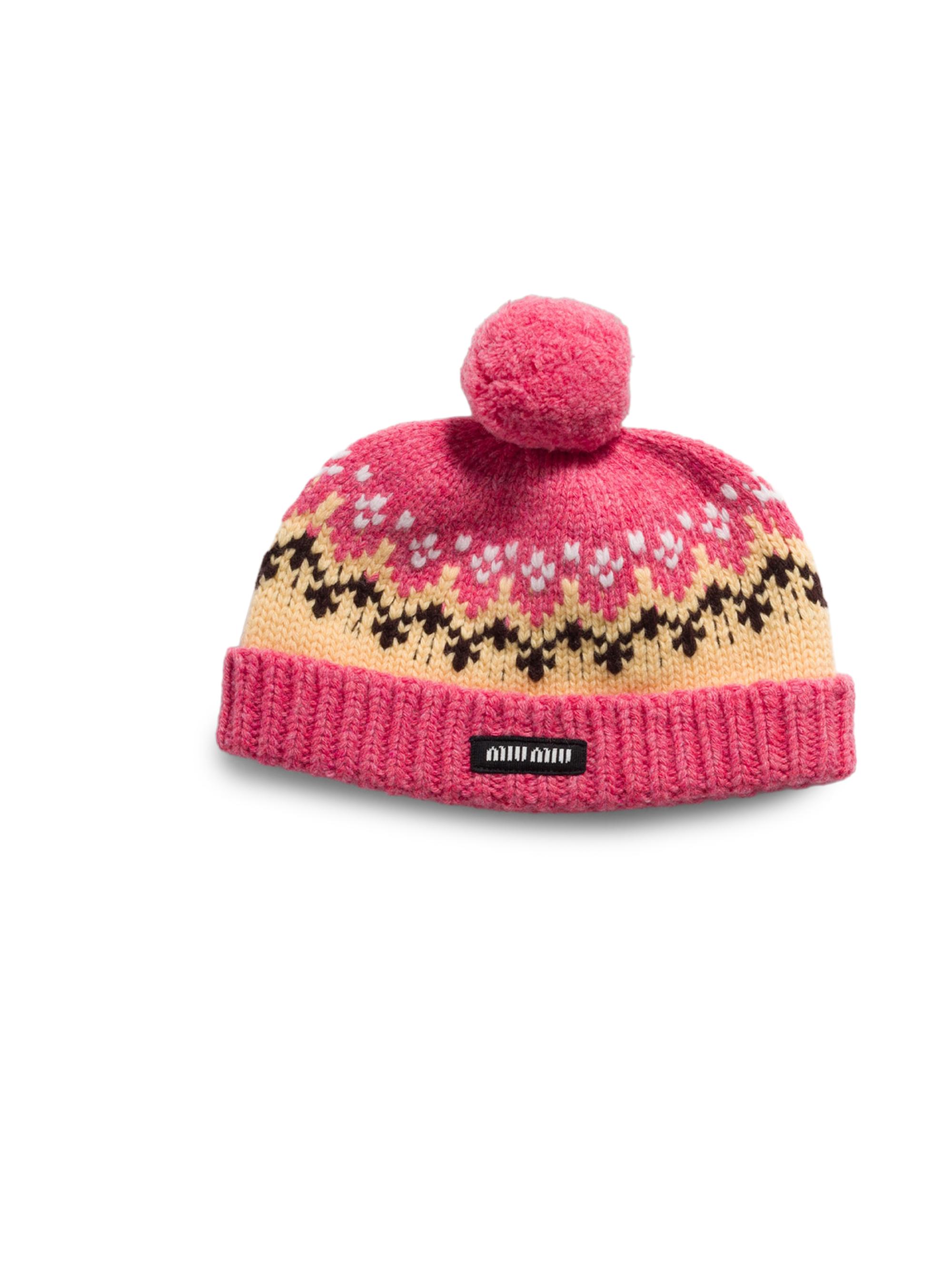 Miu Miu Women's Wool Hat - Pink | Thumbnail 3