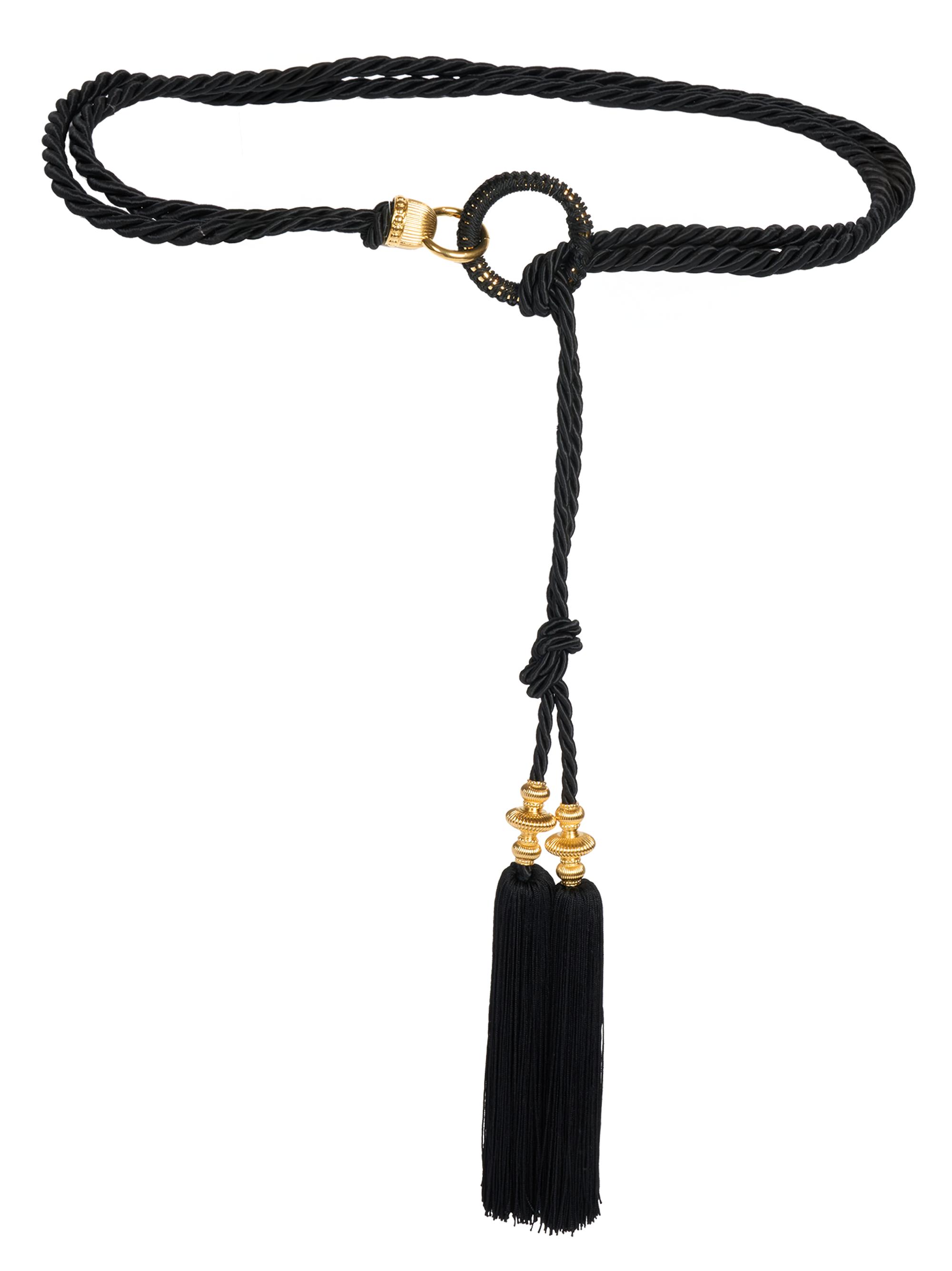 Balmain Women's Rope Tie Belt - Noir - Women's Accessories