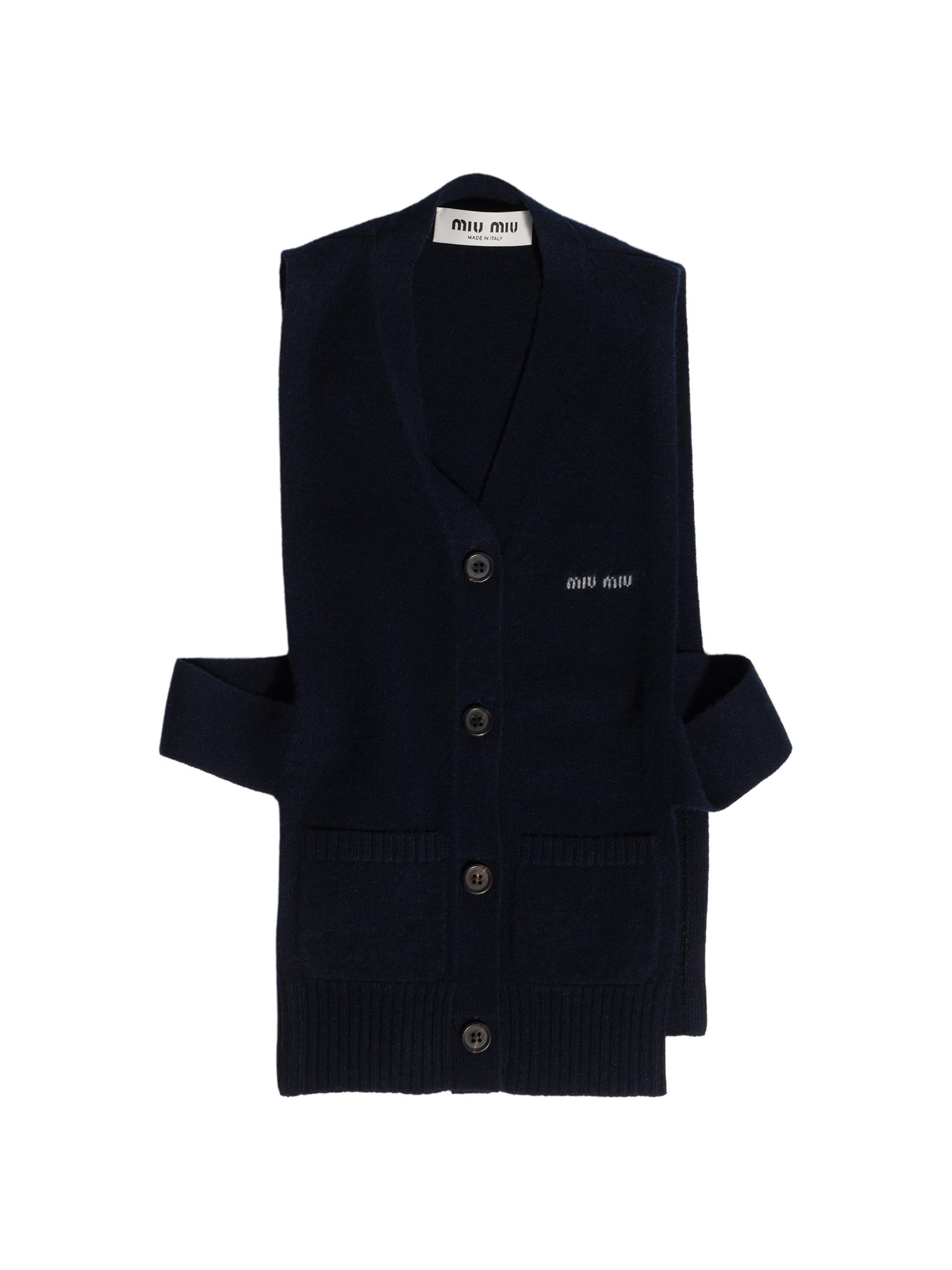 Miu Miu Women's Cashmere Cardigan Vest - Blue