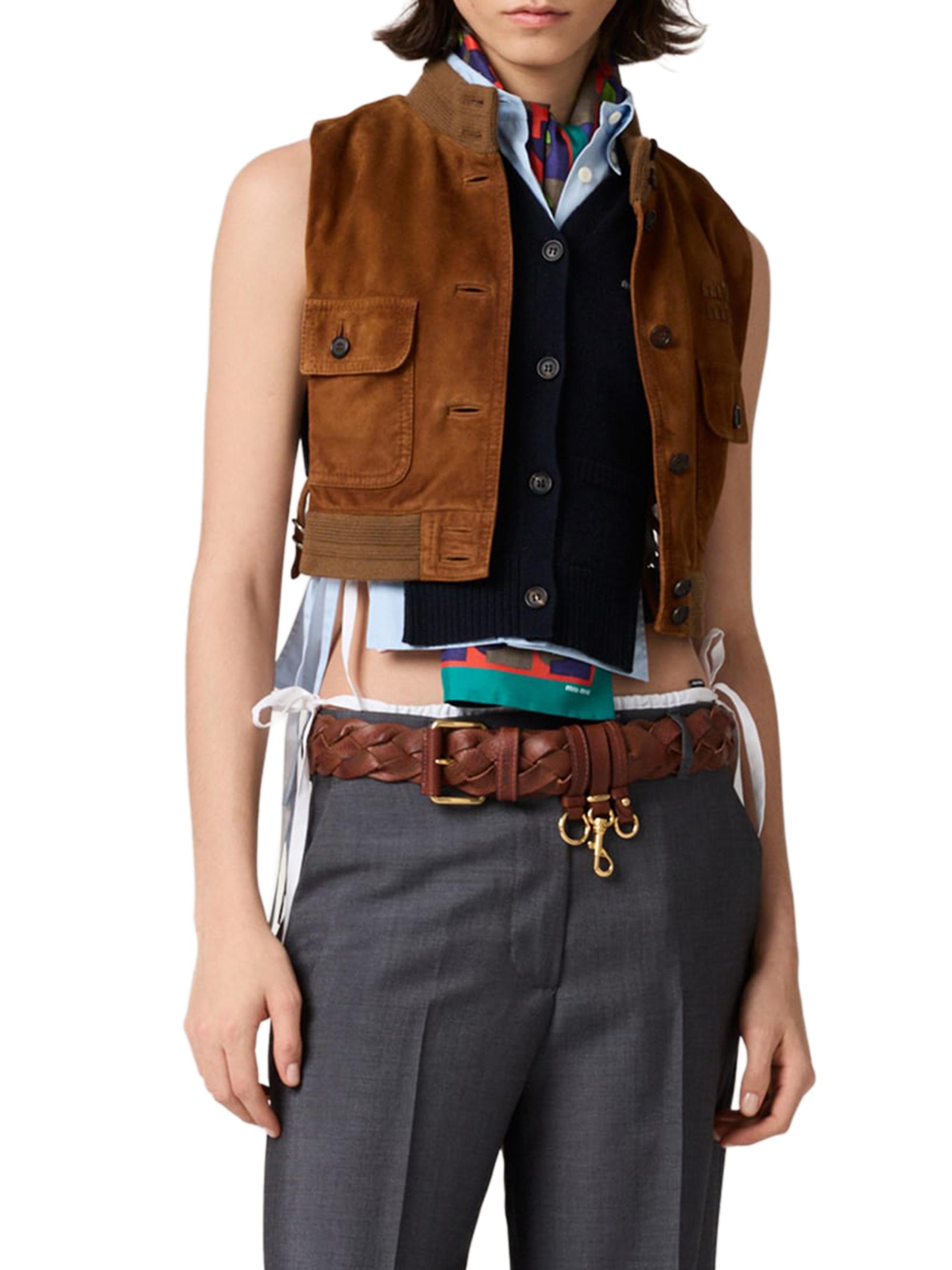 Miu Miu Cashmere Cardigan Vest | Saks Fifth Avenue