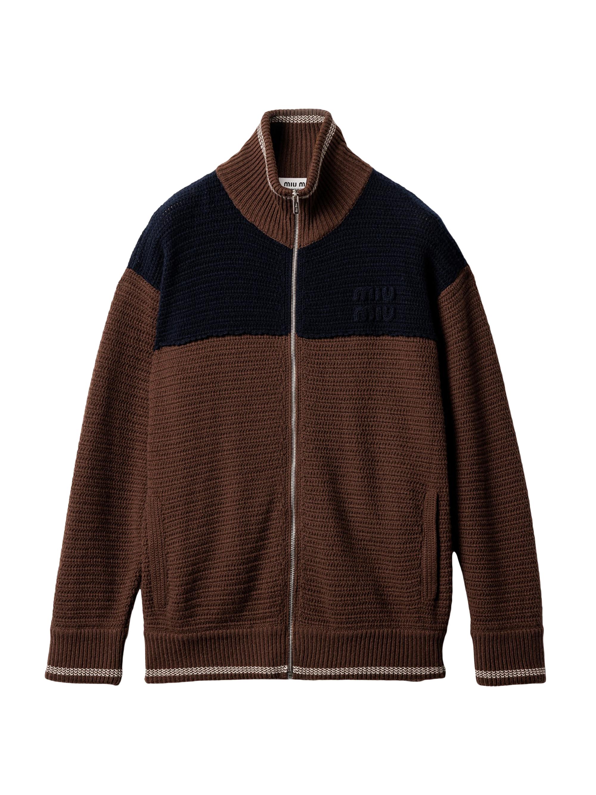 Miu Miu Women's Cashmere Zipper Cardigan - Brown