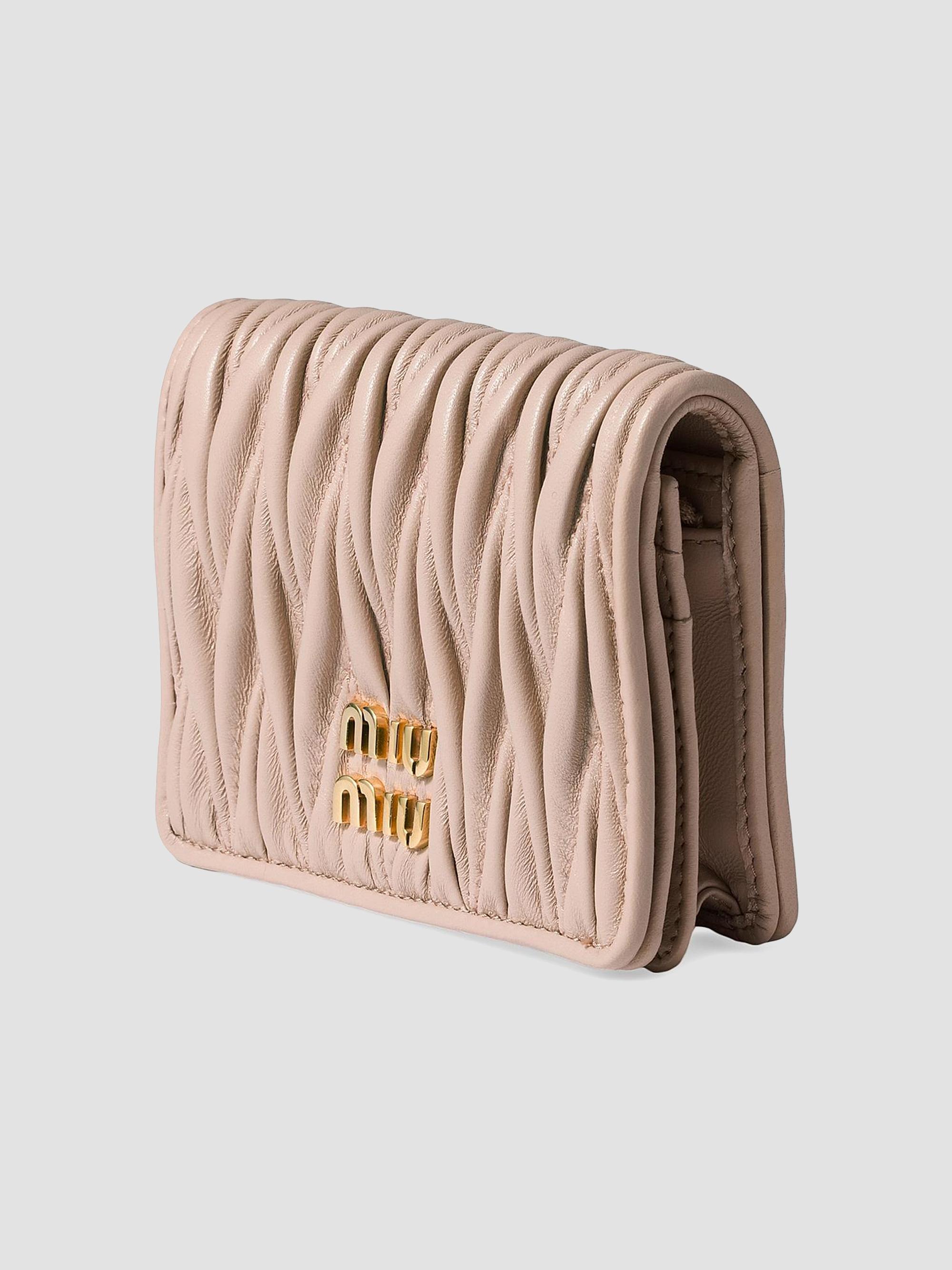 Miu Miu Small Matelassé Nappa Leather Wallet | Saks Fifth Avenue