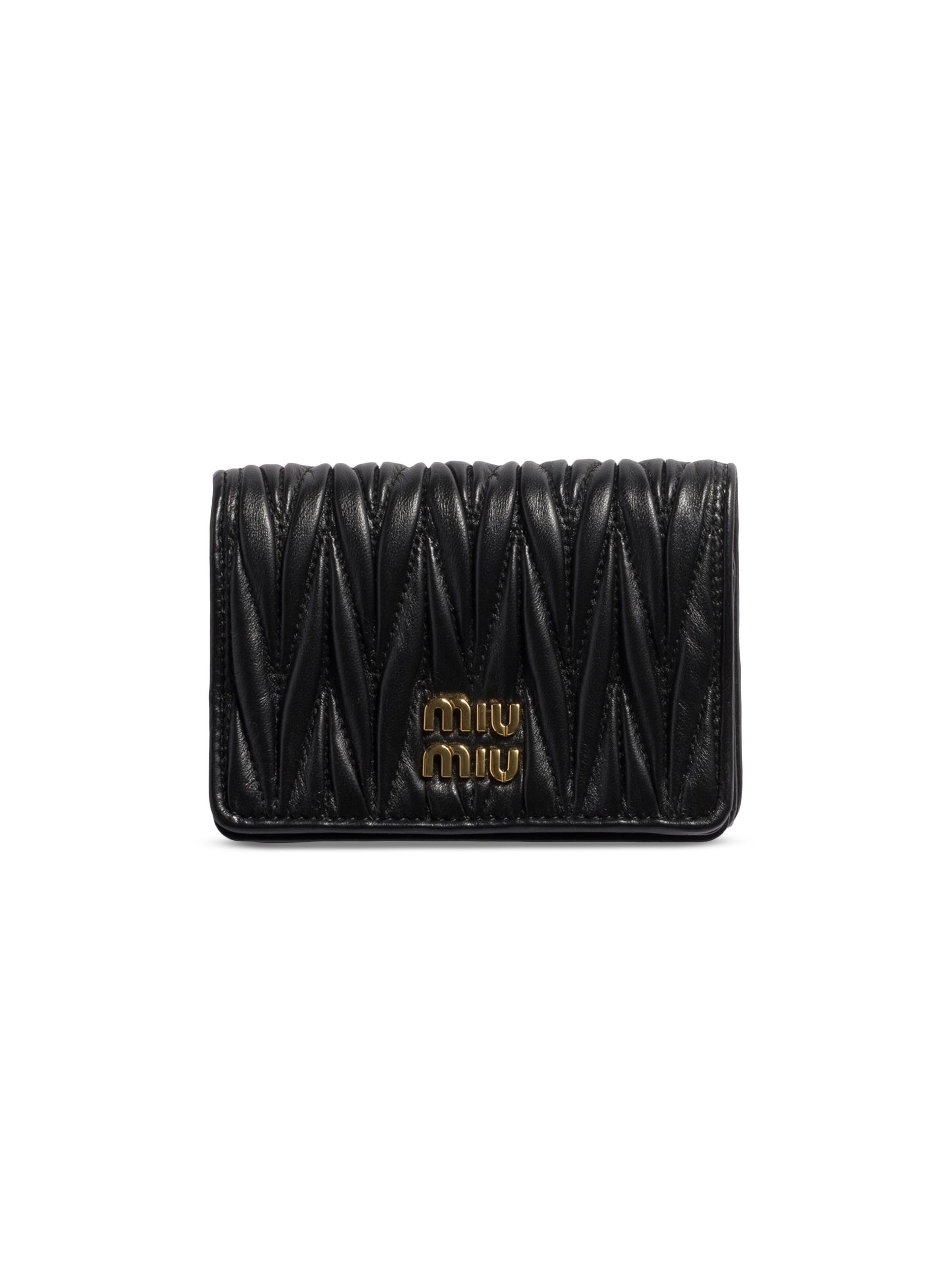 Miu Miu Women's  Matelassé Nappa Leather Wallet - Black