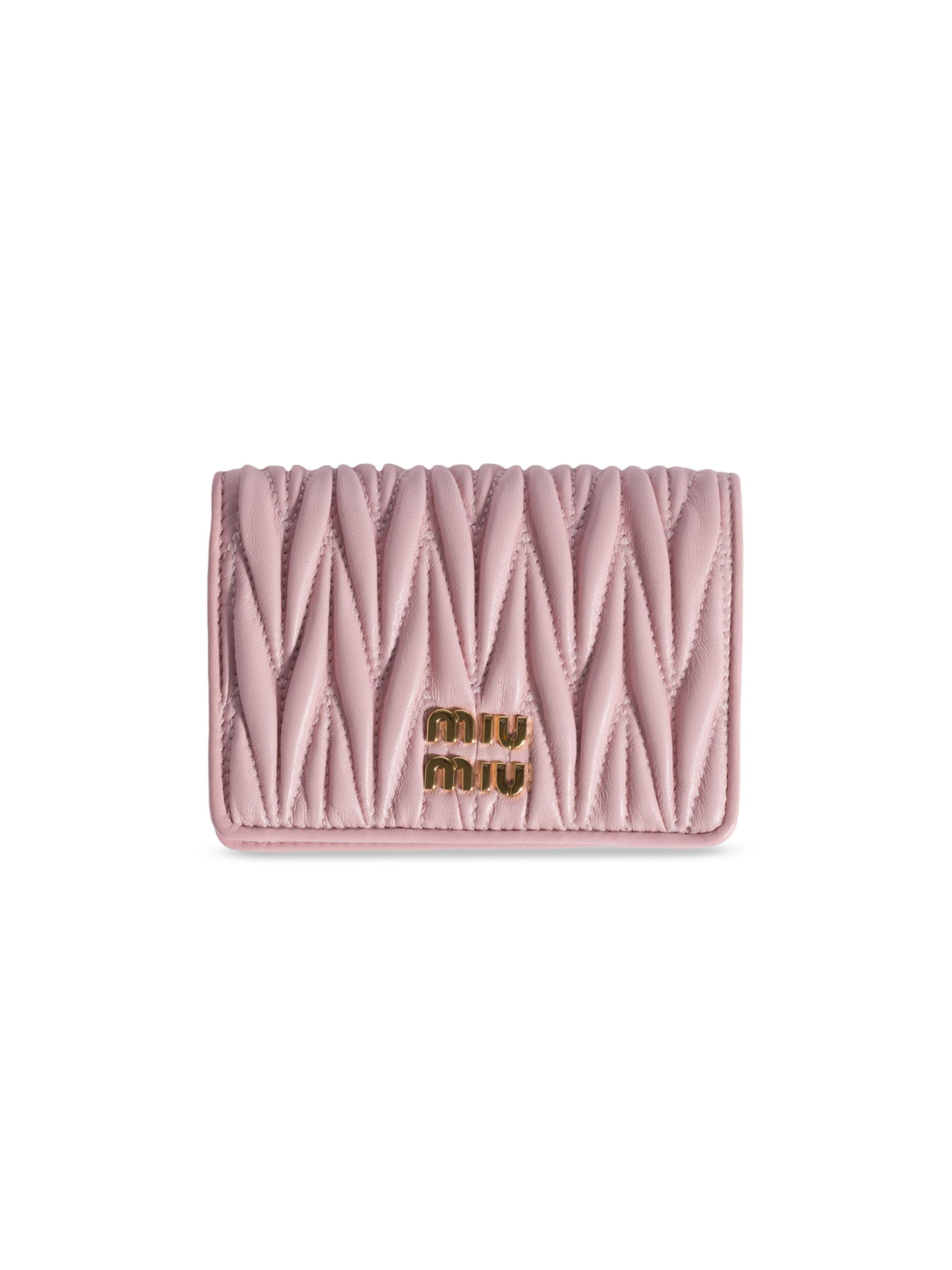 Miu Miu Women's  Matelassé Nappa Leather Wallet - Pink