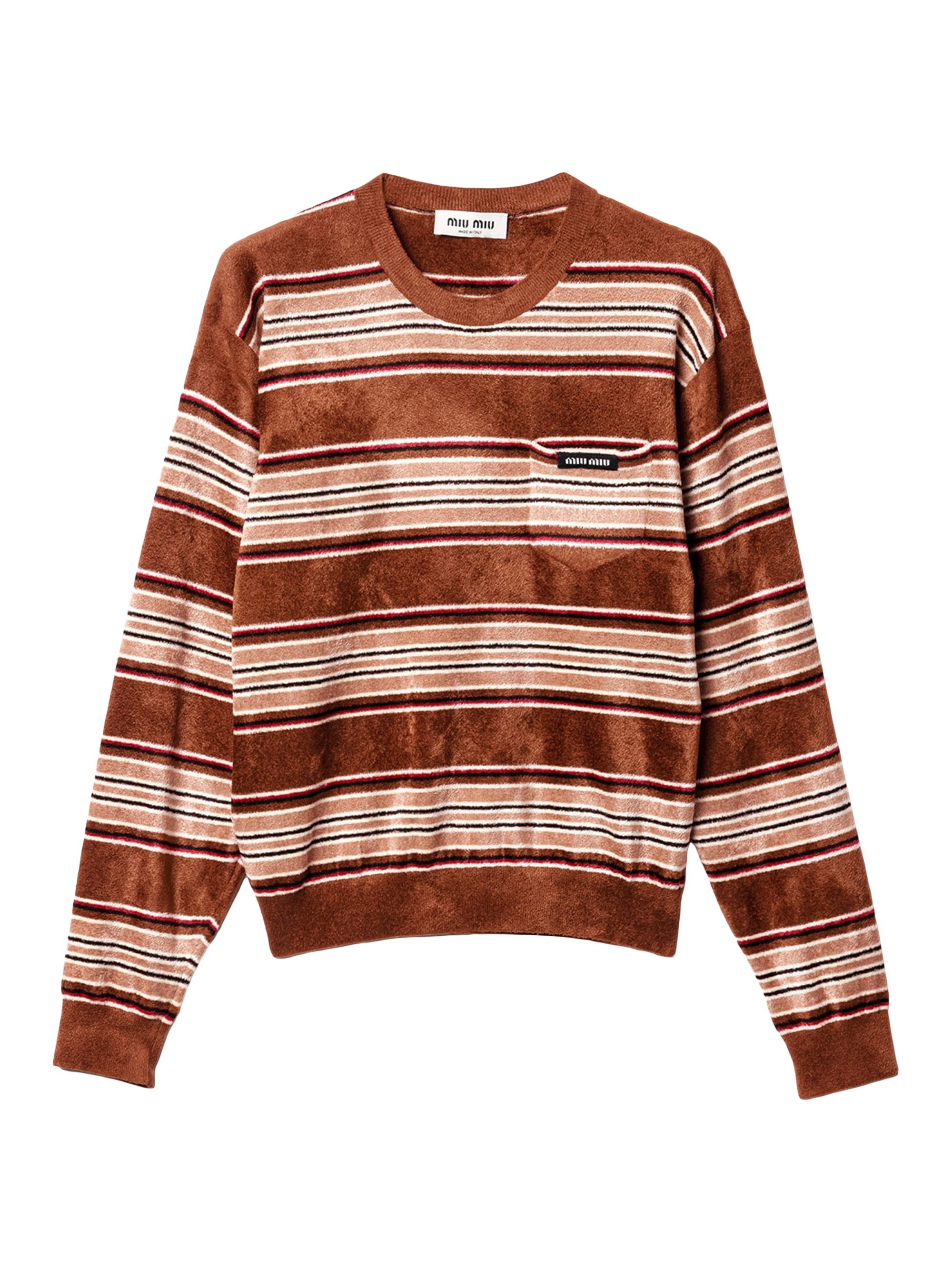 Miu Miu Women's Chenille Sweater - Brown
