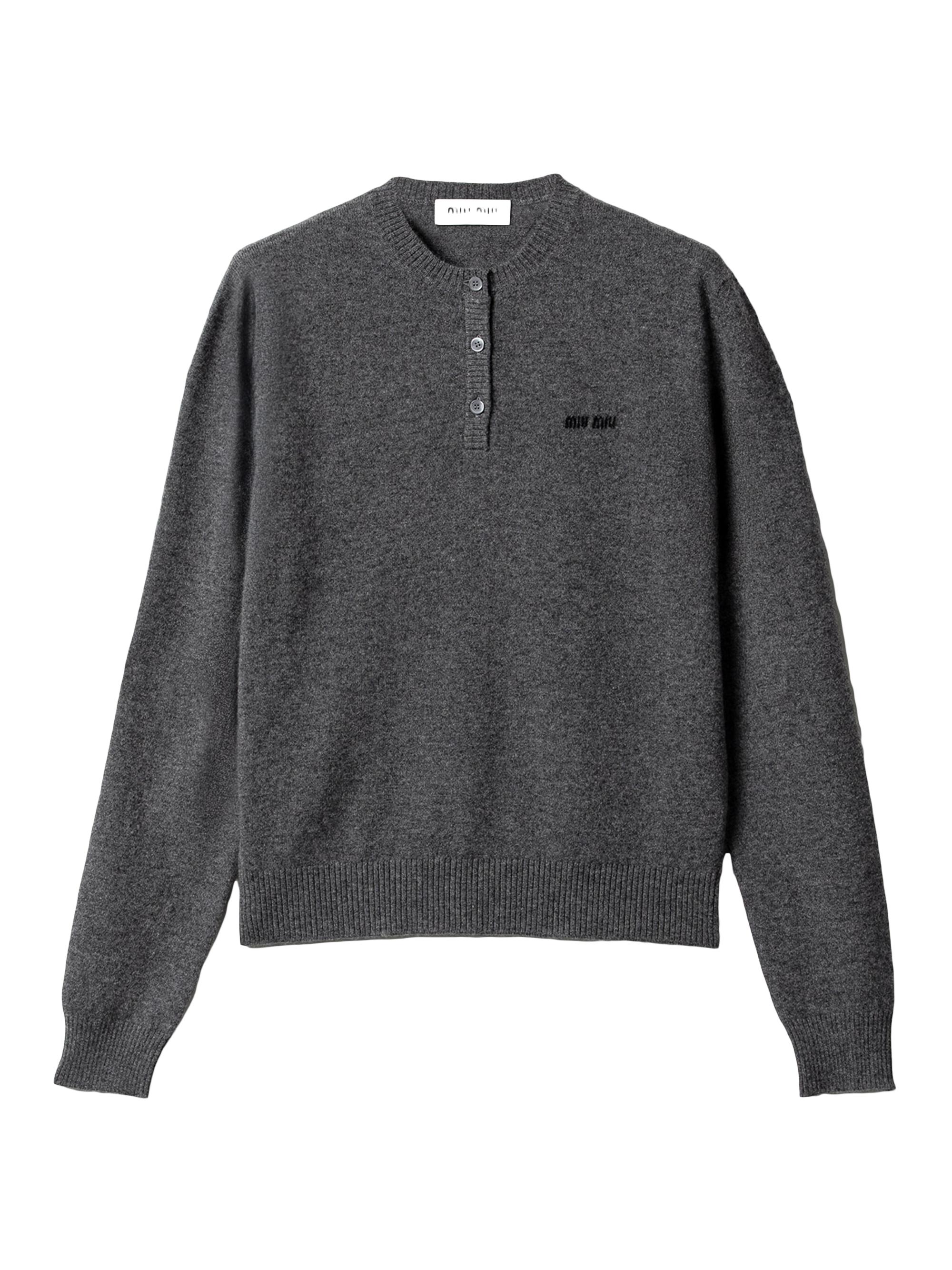 Miu Miu Women's Cashmere Sweater - Grey