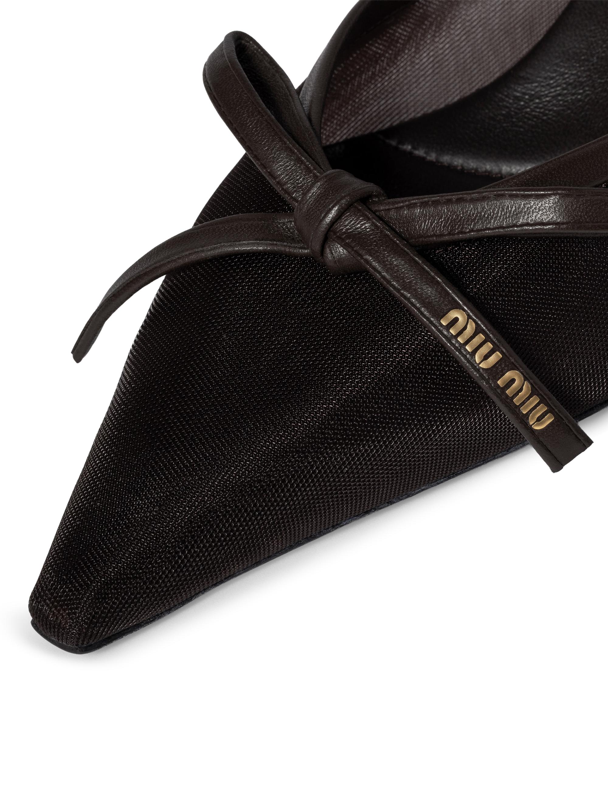 Miu Miu Mesh Fabric Heeled Mules | Saks Fifth Avenue
