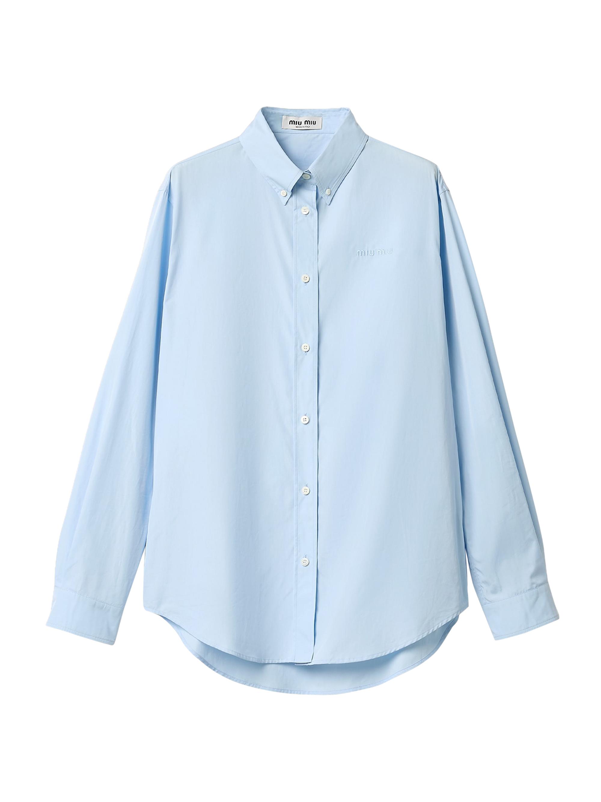 Miu Miu Women's Poplin Shirt - Blue