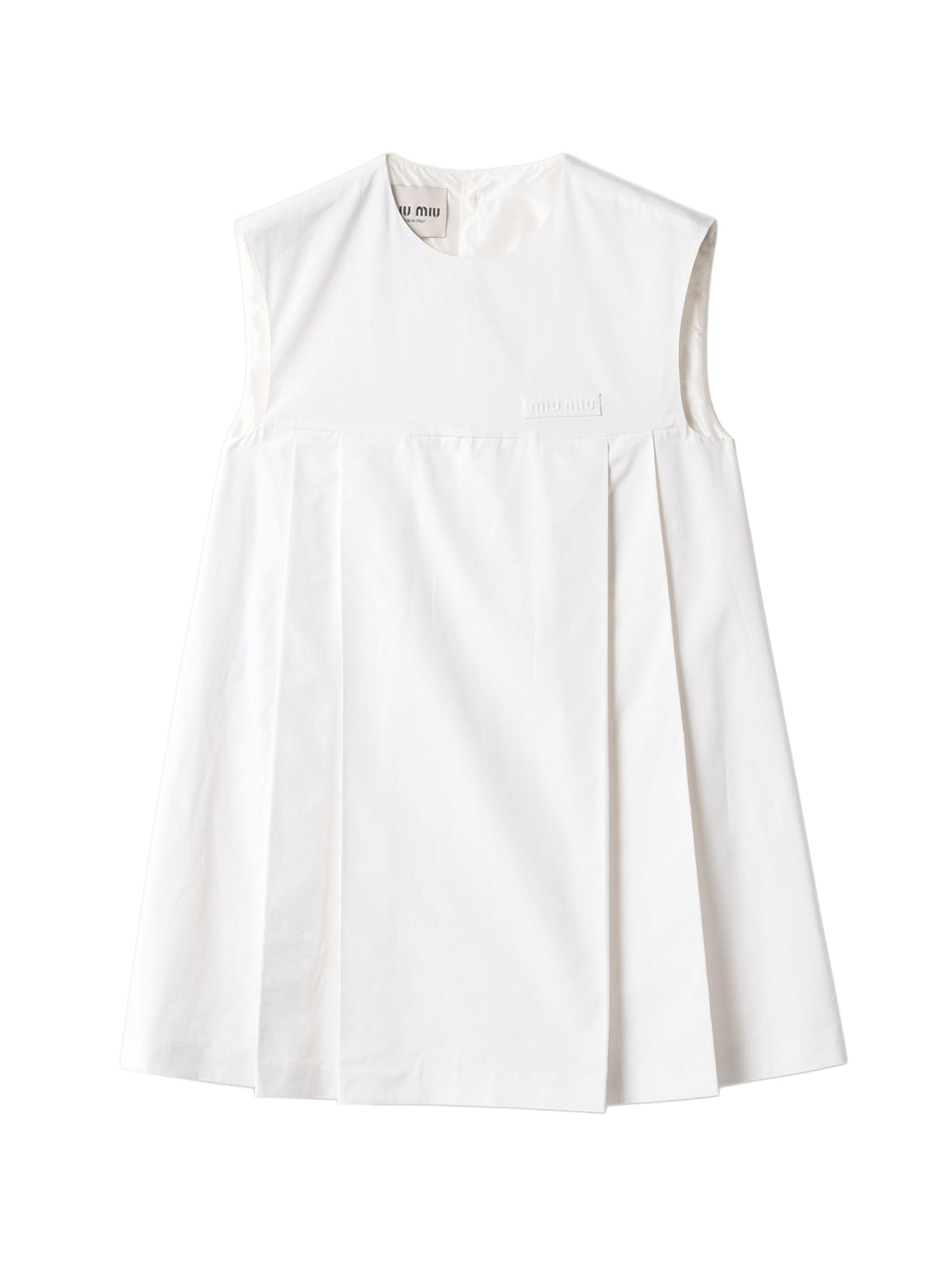 Miu Miu Women's Poplin Mini-Dress - White