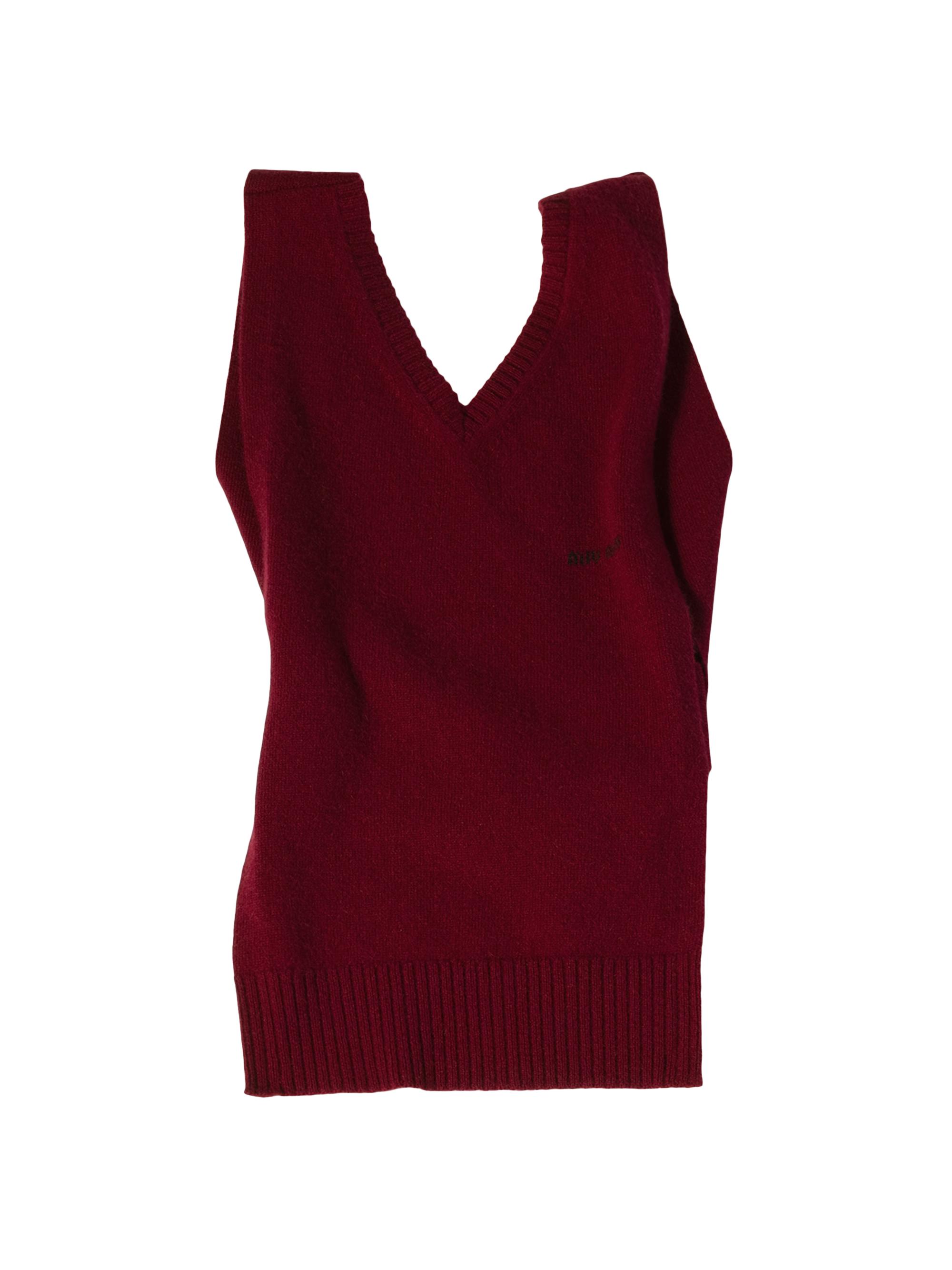Miu Miu Women's Cashmere Knit Vest - Dark Red