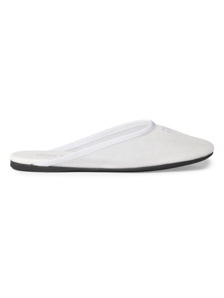 Miu Miu Mesh Fabric Slippers | Saks Fifth Avenue