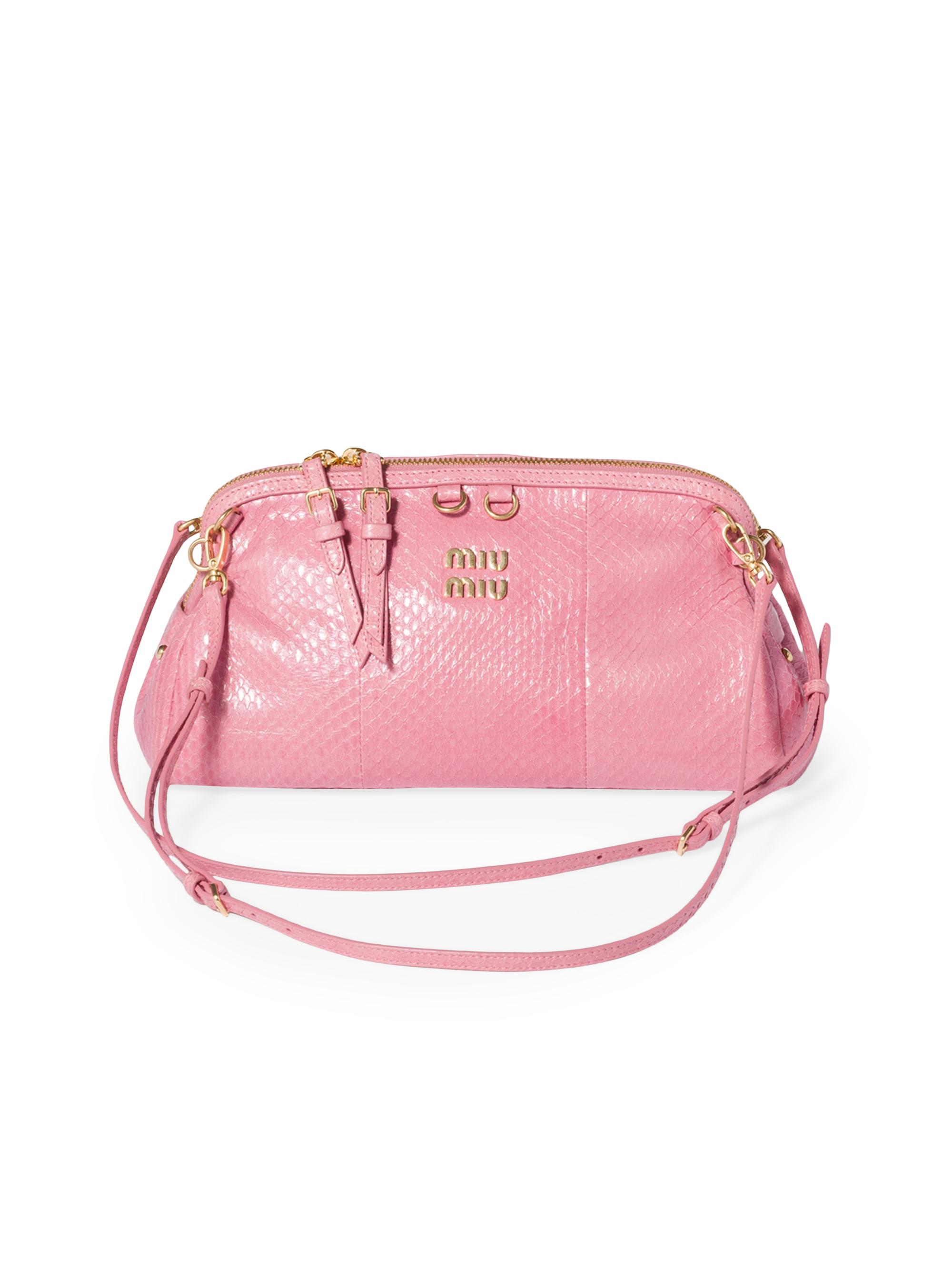 Miu Miu Women's Ayers Leather Clutch - Pink