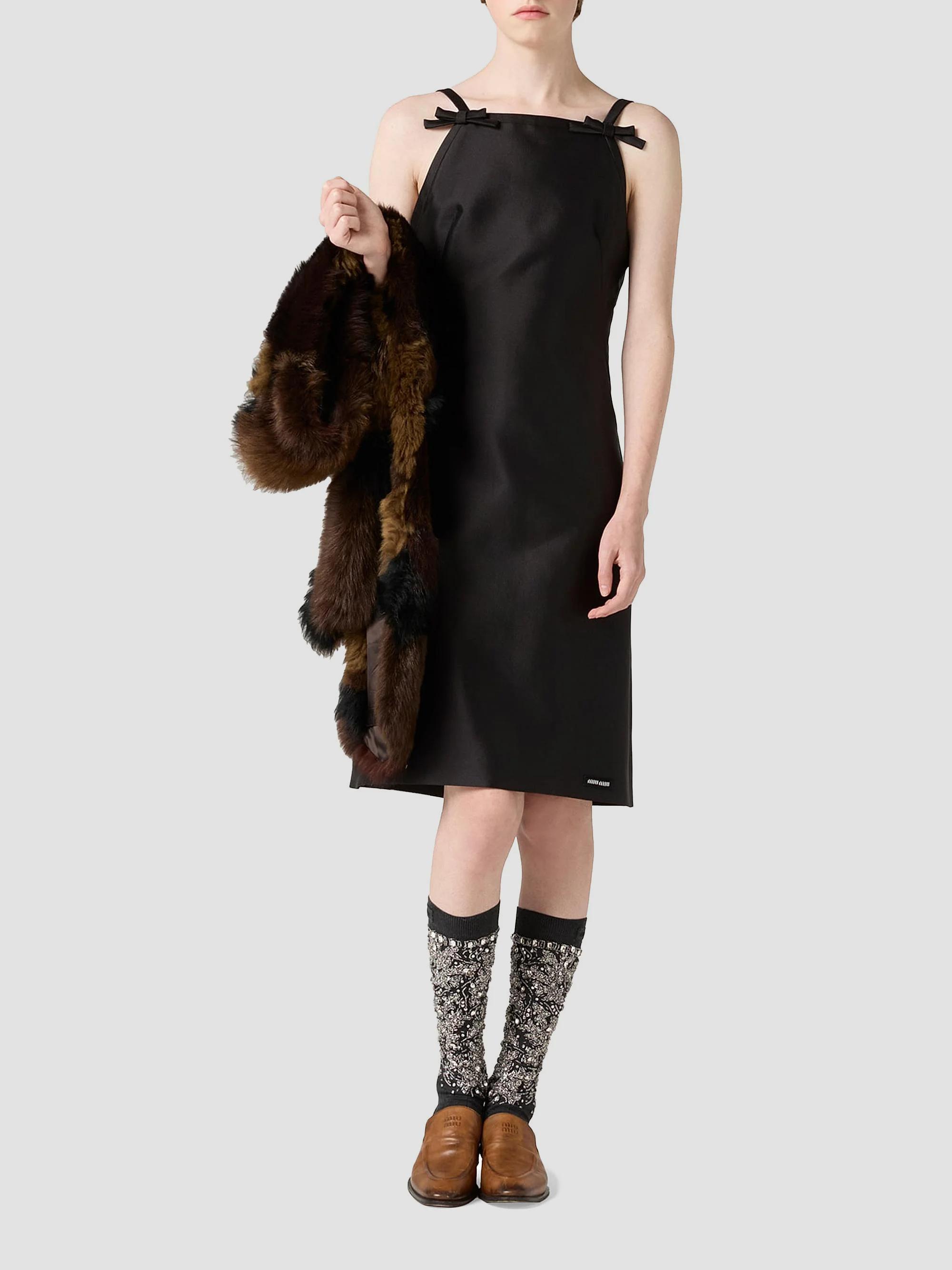 m*i様 miu miu ブラックミニワンピース 38 Miu Miu Silk and Wool Mini-Dress | Saks Fifth Avenue