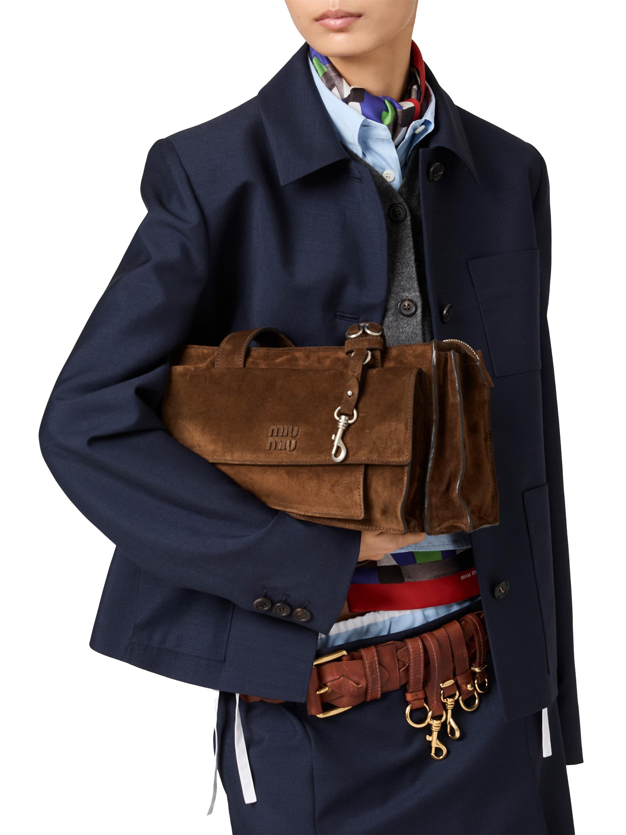 Miu Miu Utilitaire Suede Shopping Bag | Saks Fifth Avenue