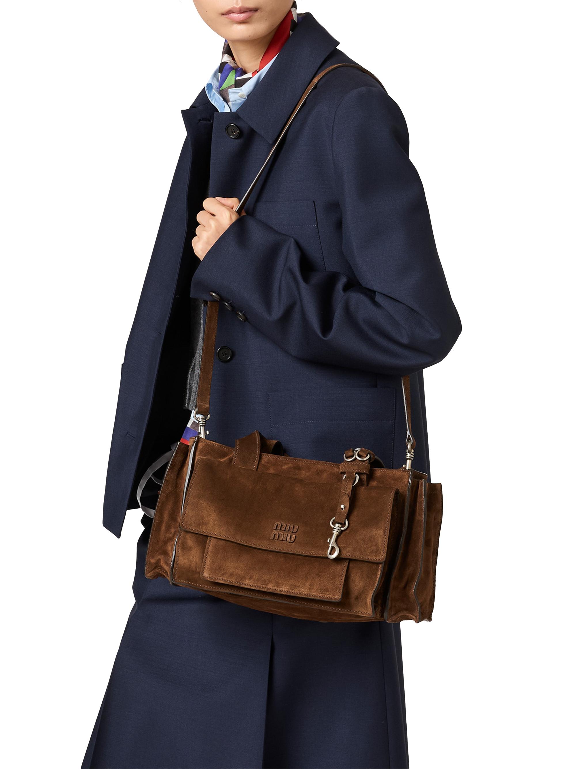 Miu Miu Utilitaire Suede Shopping Bag | Saks Fifth Avenue
