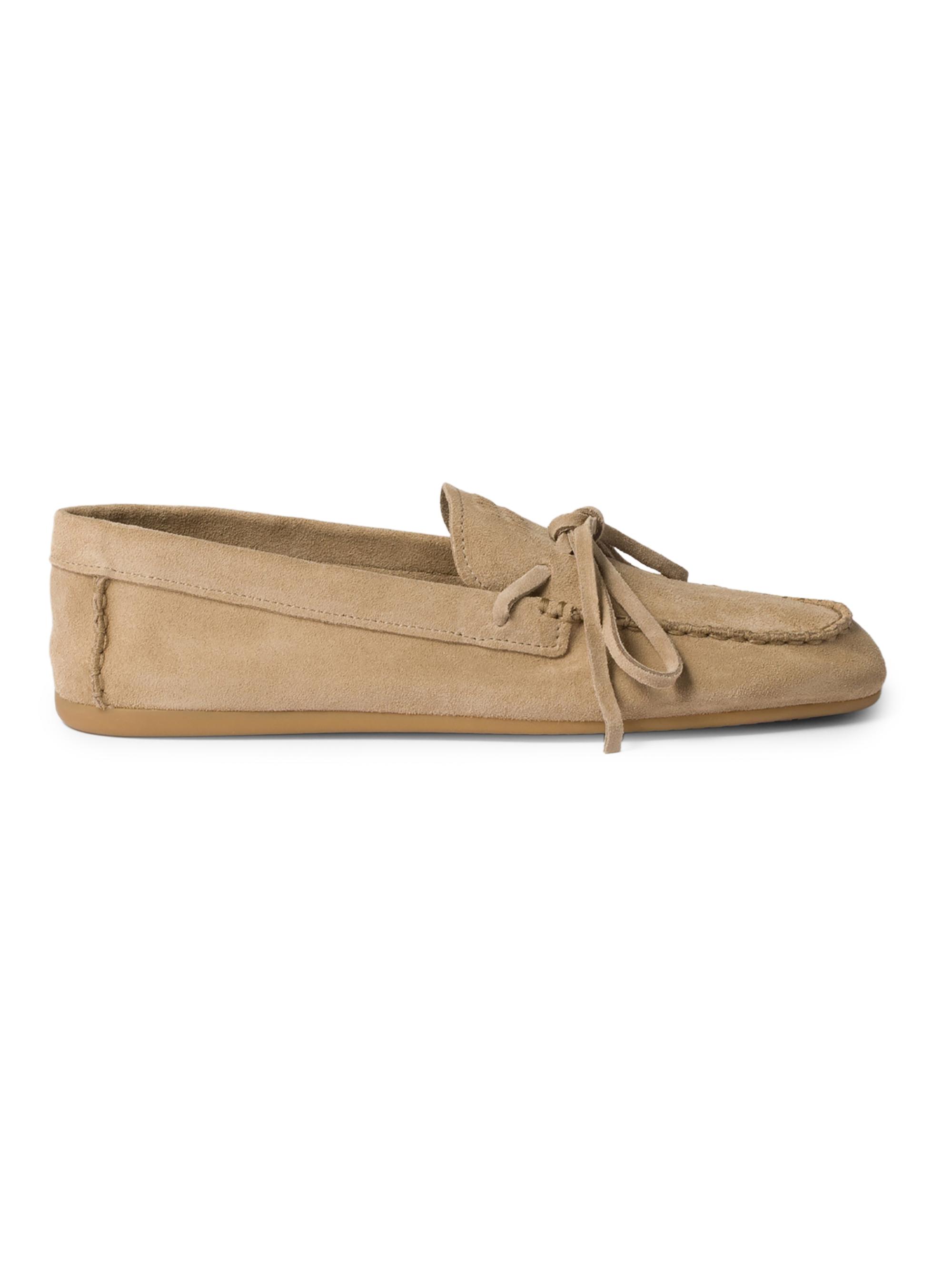 Miu Miu Women's Suede Loafers - Beige Khaki