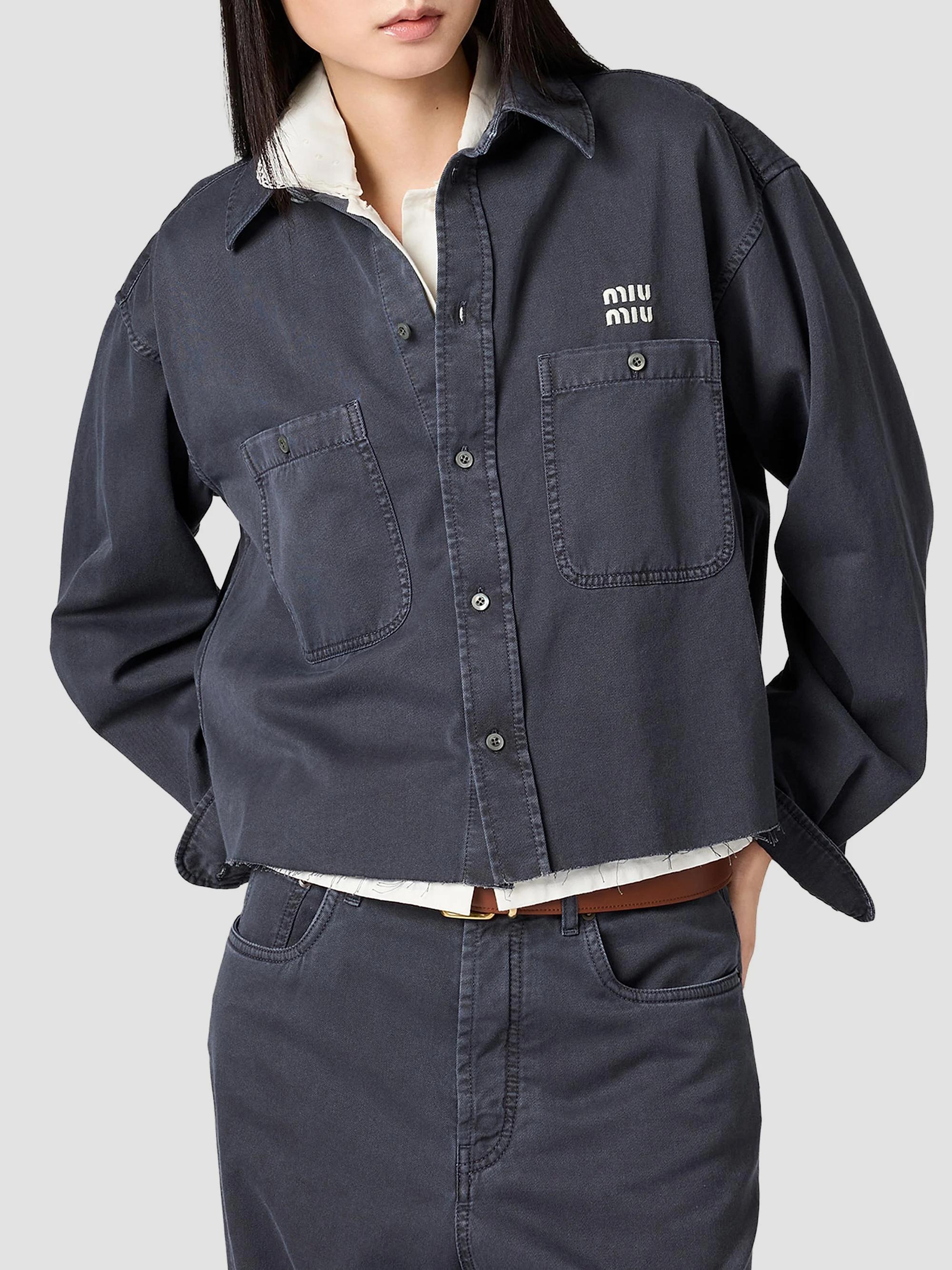 Miu Miu Light Denim Shirt | Saks Fifth Avenue