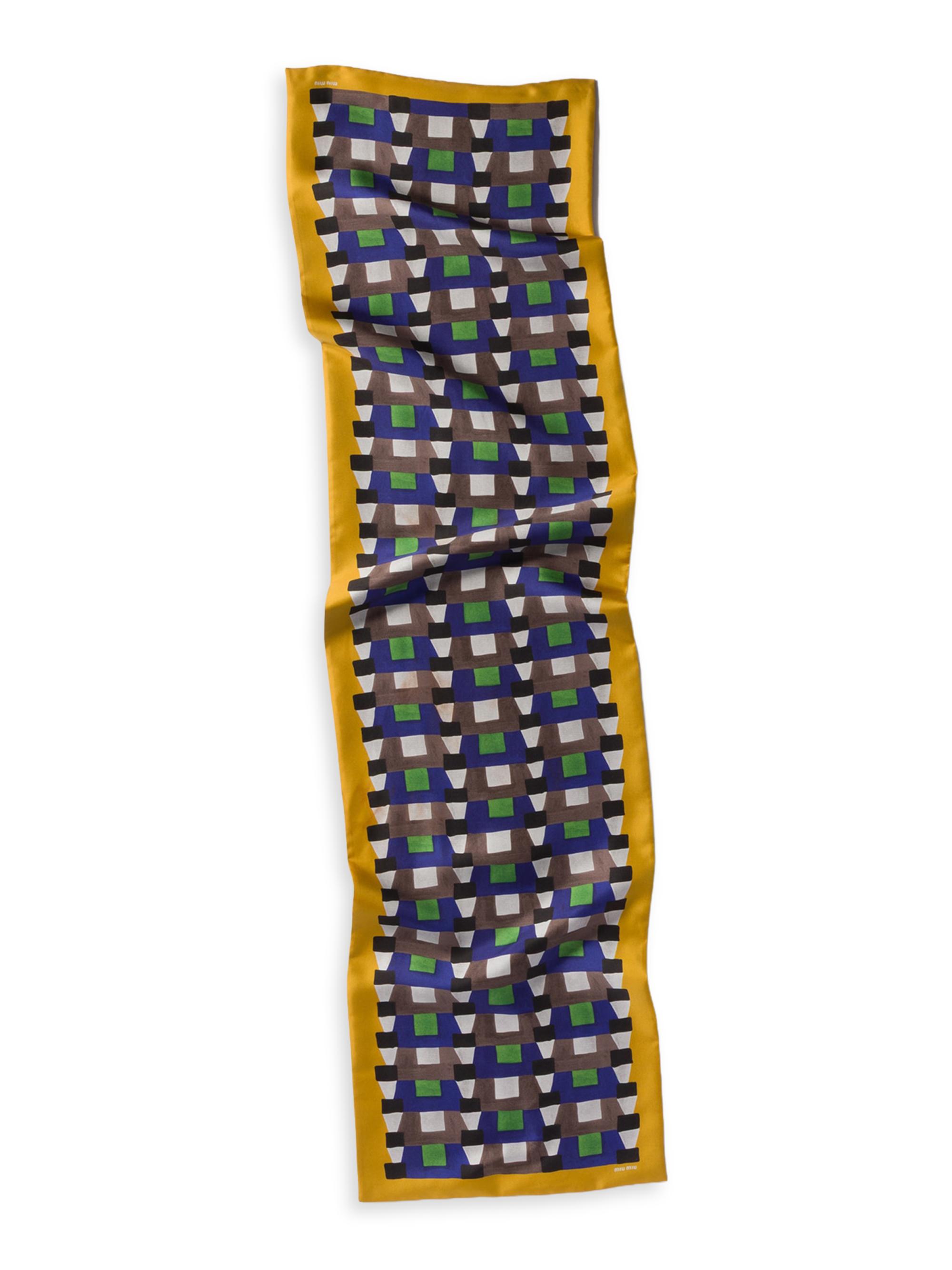 Miu Miu Printed Silk Scarf | Saks Fifth Avenue