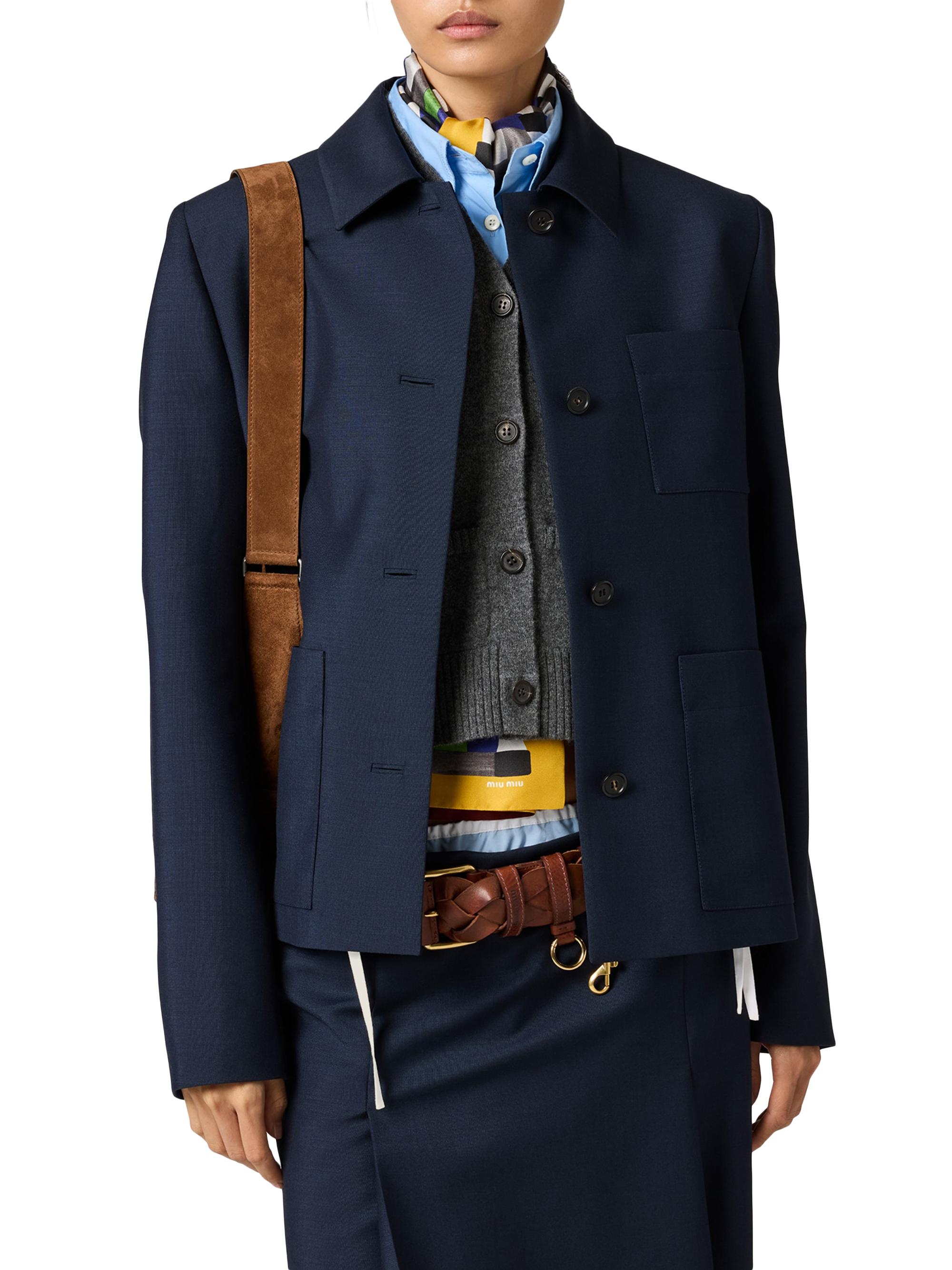 Miu Miu Single-Breasted Kid Mohair Blazer | Saks Fifth Avenue