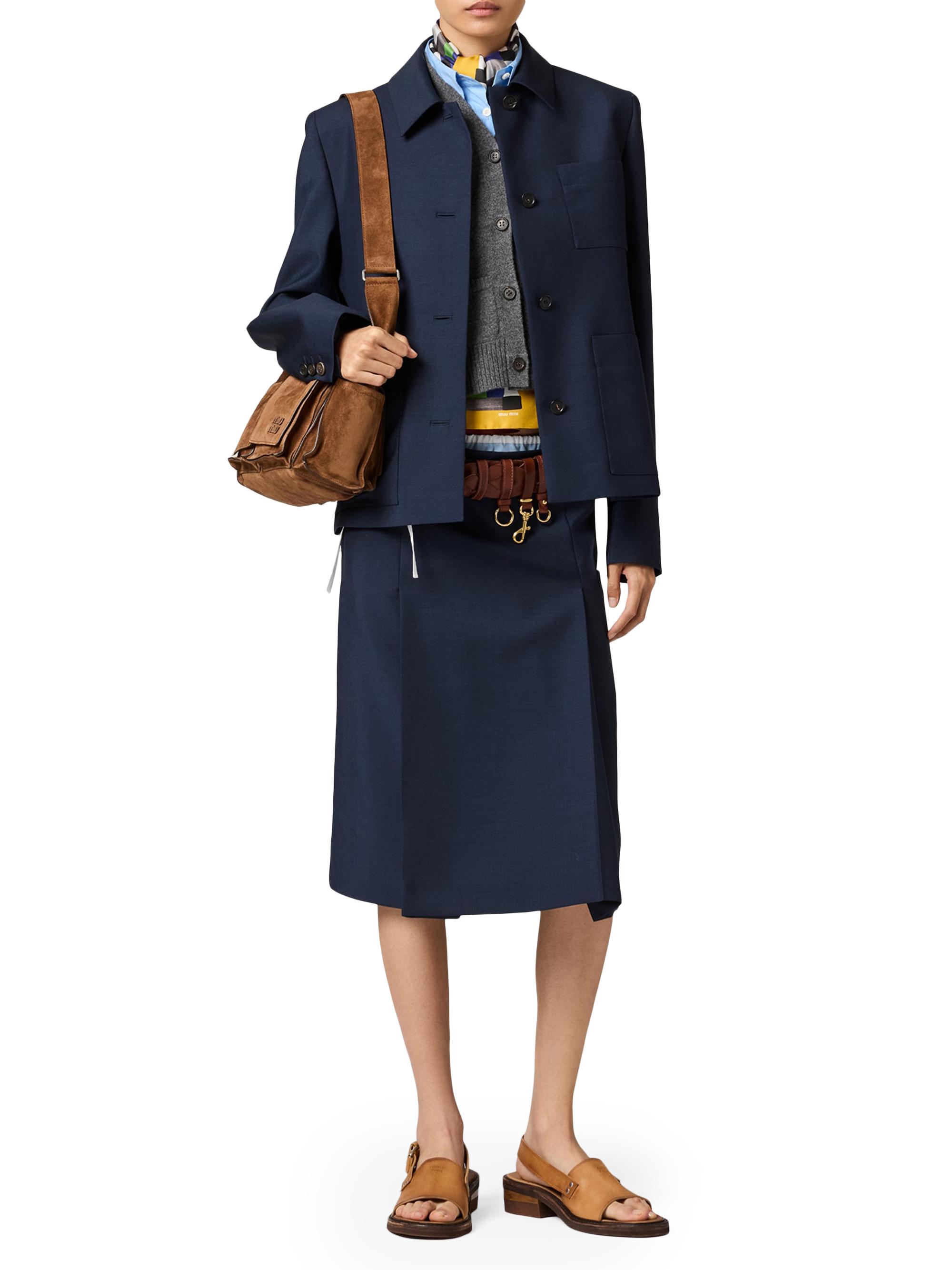 Miu Miu Single-Breasted Kid Mohair Blazer | Saks Fifth Avenue