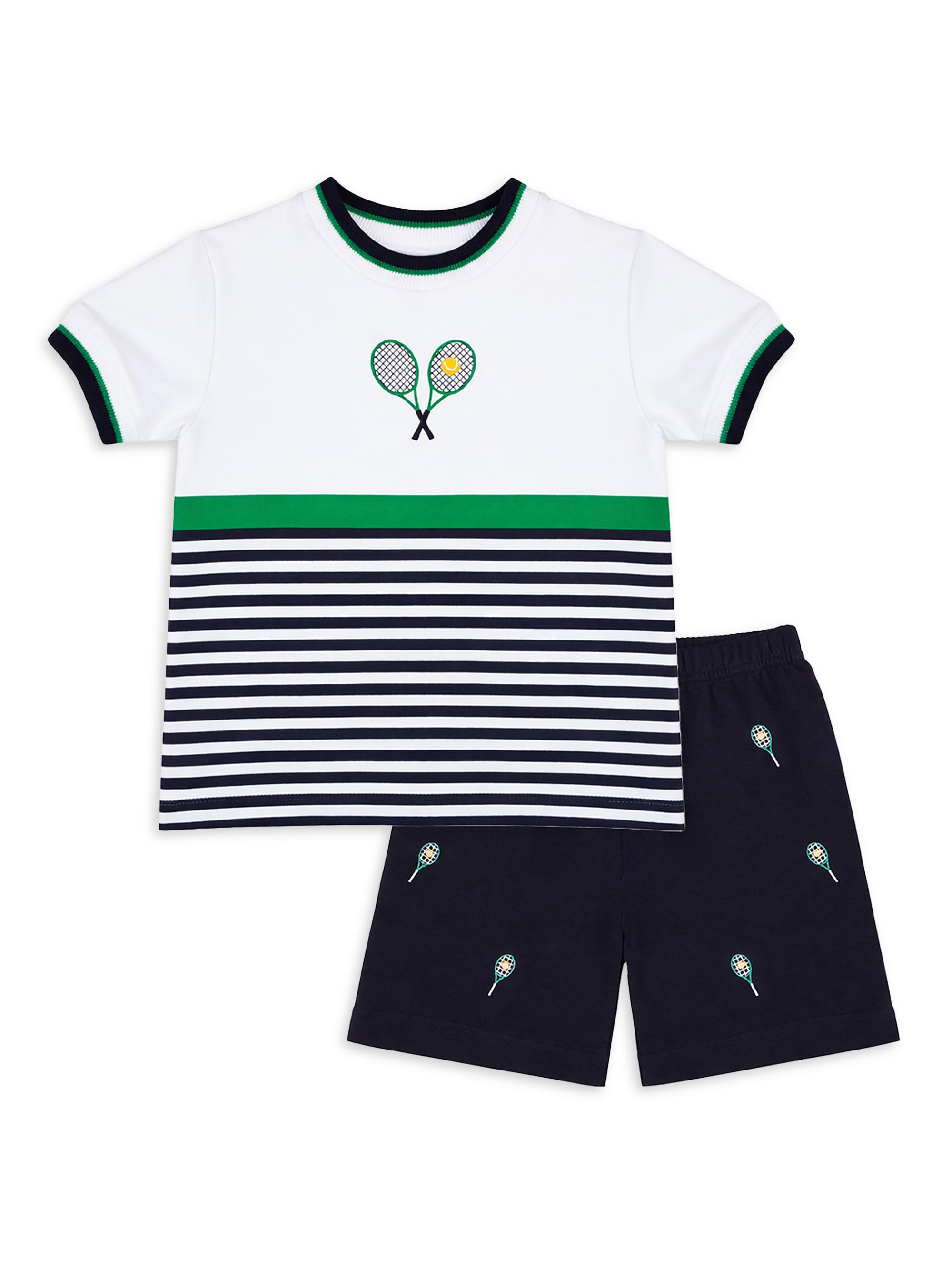Florence Eiseman Little Boy's & Boy's Cotton Tennis Shirt & Shorts Set - Navy