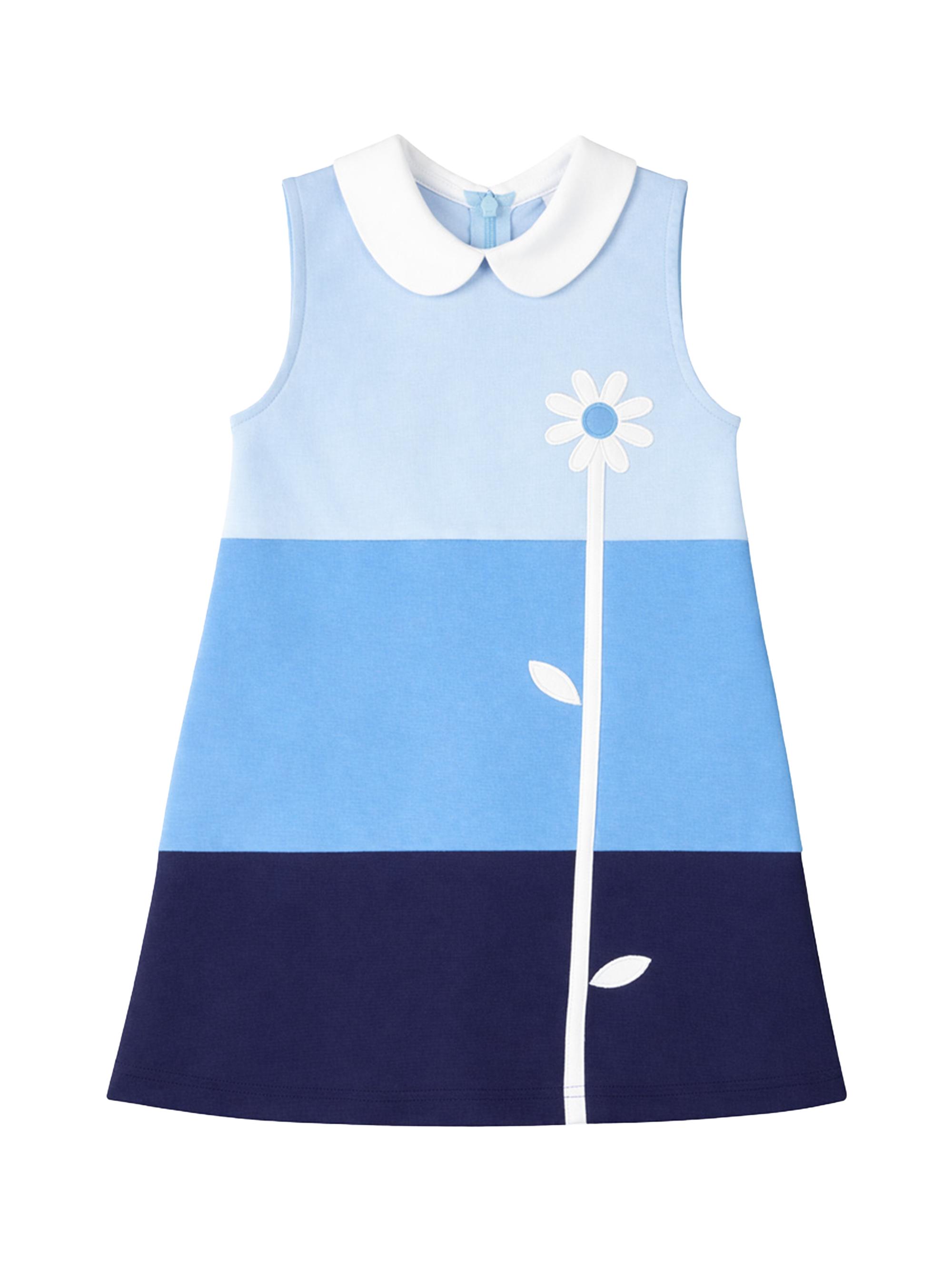 Florence Eiseman Baby Girl's, Little Girl's & Girl's Colorblcoked Cotton Sleeveless Dress - Blue