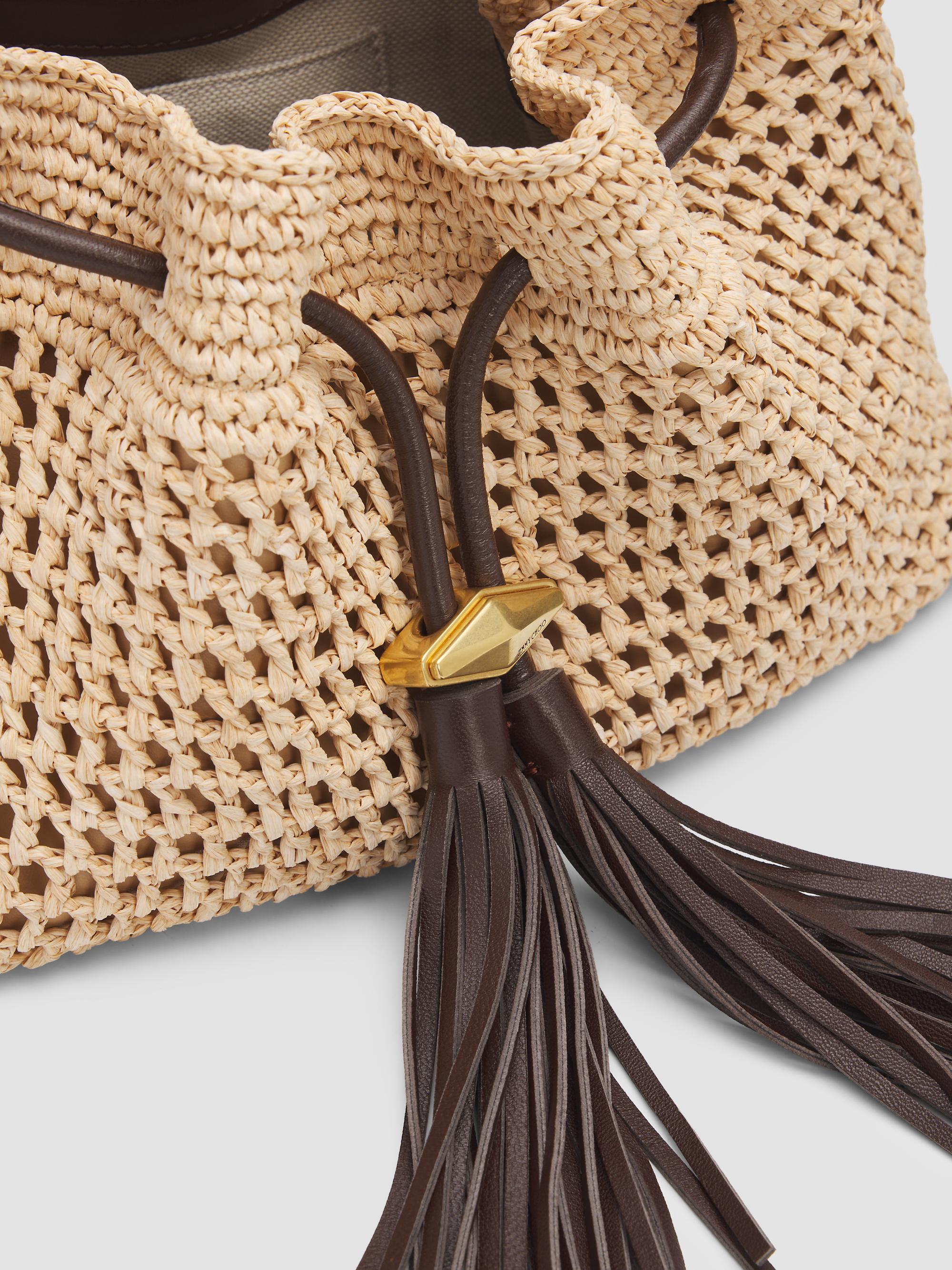 Jimmy Choo Cinch Small Raffia Shoulder Bag | Saks Fifth Avenue