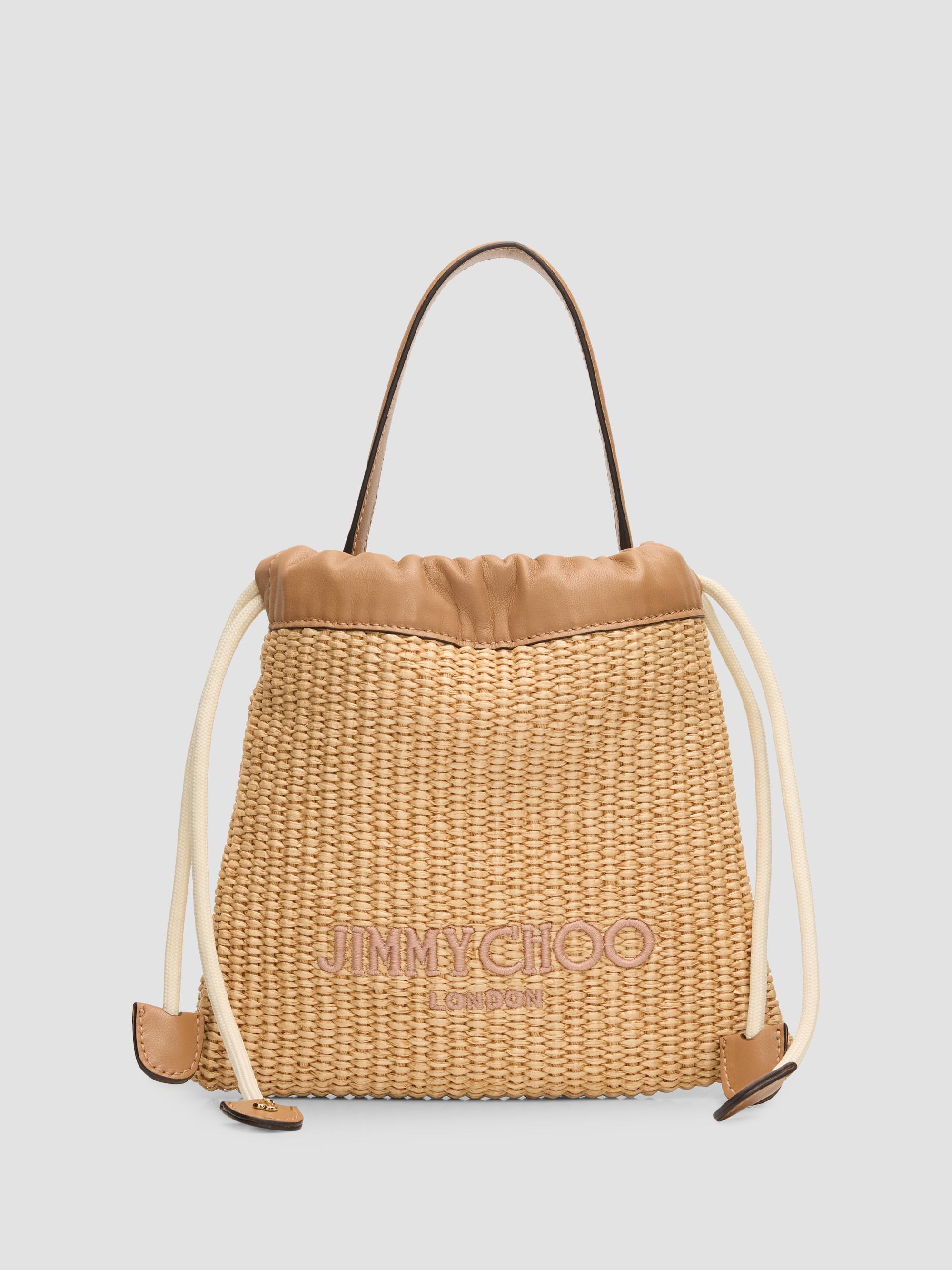 Jimmy Choo Raffia Drawstring Pouch | Saks Fifth Avenue
