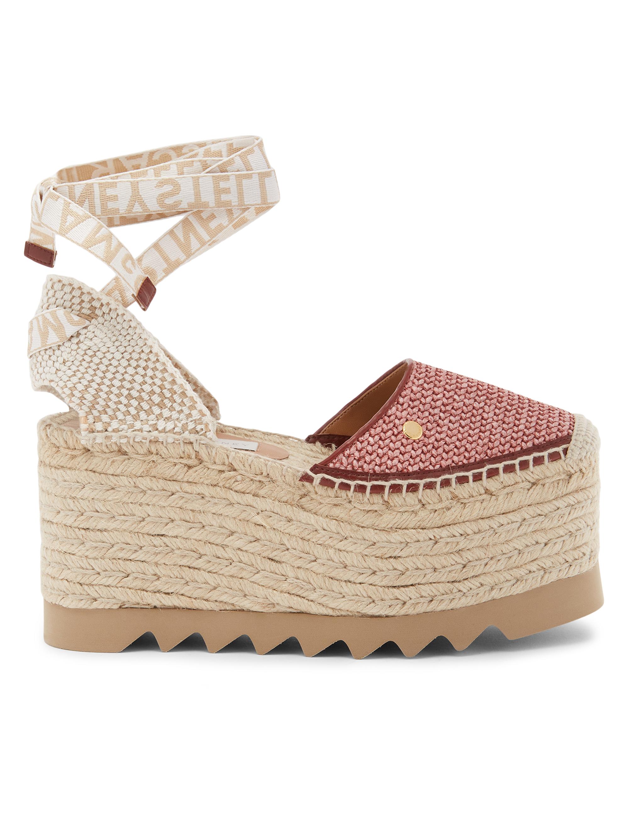 Stella McCartney Women's Gaia 80MM Platform Espadrilles - Cameo Cherry