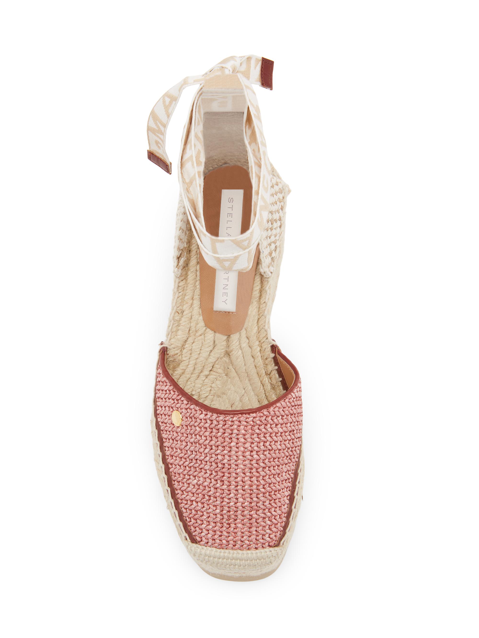STELLA MCCARTNEY編み込みレザー フラットシューズ Stella McCartney Gaia 80MM Platform Espadrilles | Saks Fifth Avenue