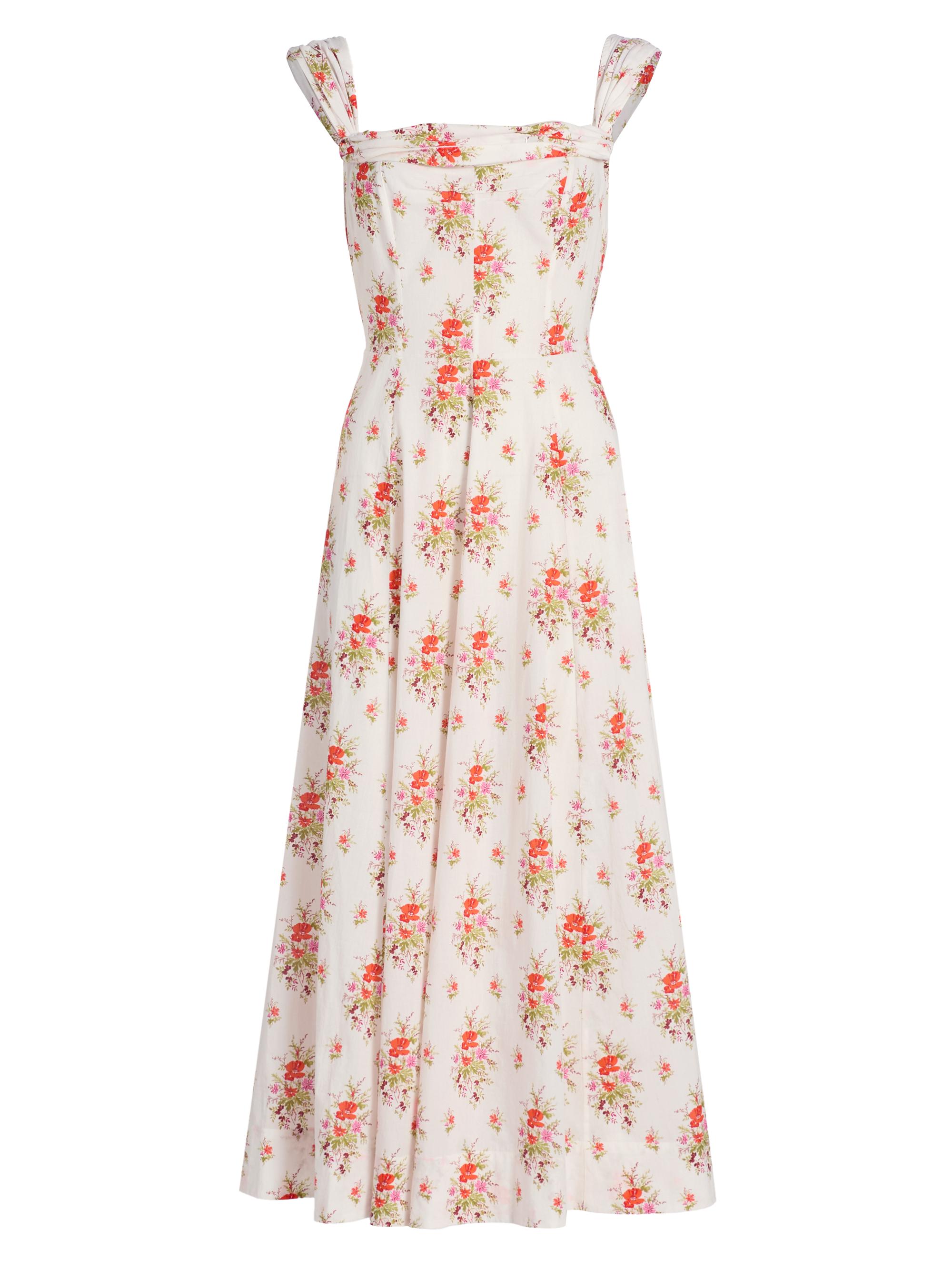 DÔEN Women's Clea Floral Cotton Midi-Dress - Pinkpetit Bouquet De Chamoni