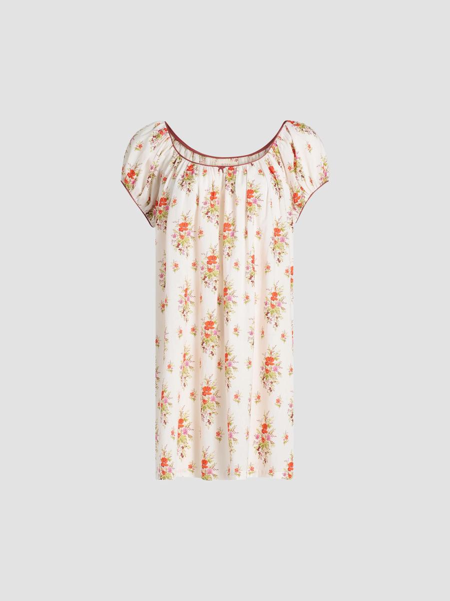DÔEN Julia Floral Cotton Minidress | Saks Fifth Avenue