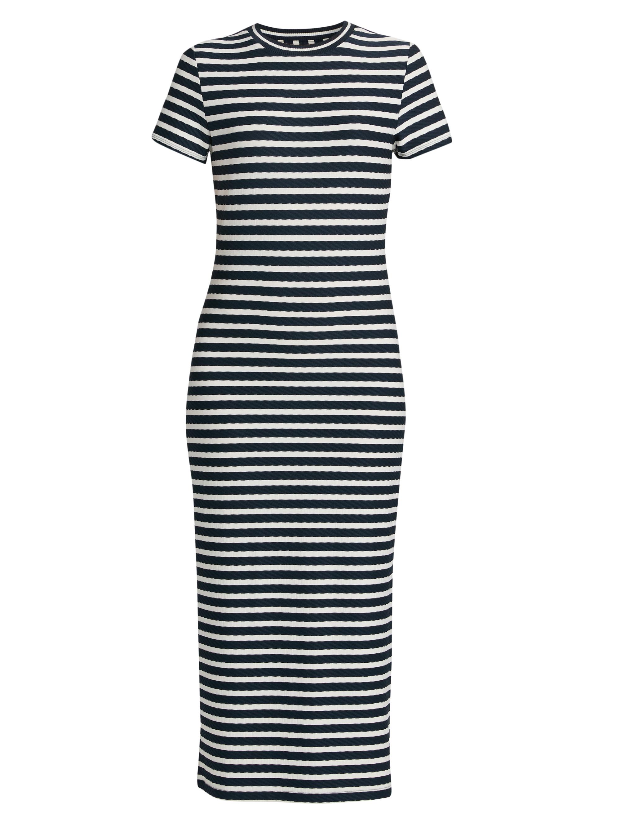 Ramy Brook Skye Striped Short Sleeve Sheath Midi-Dress | Saks Fifth Avenue