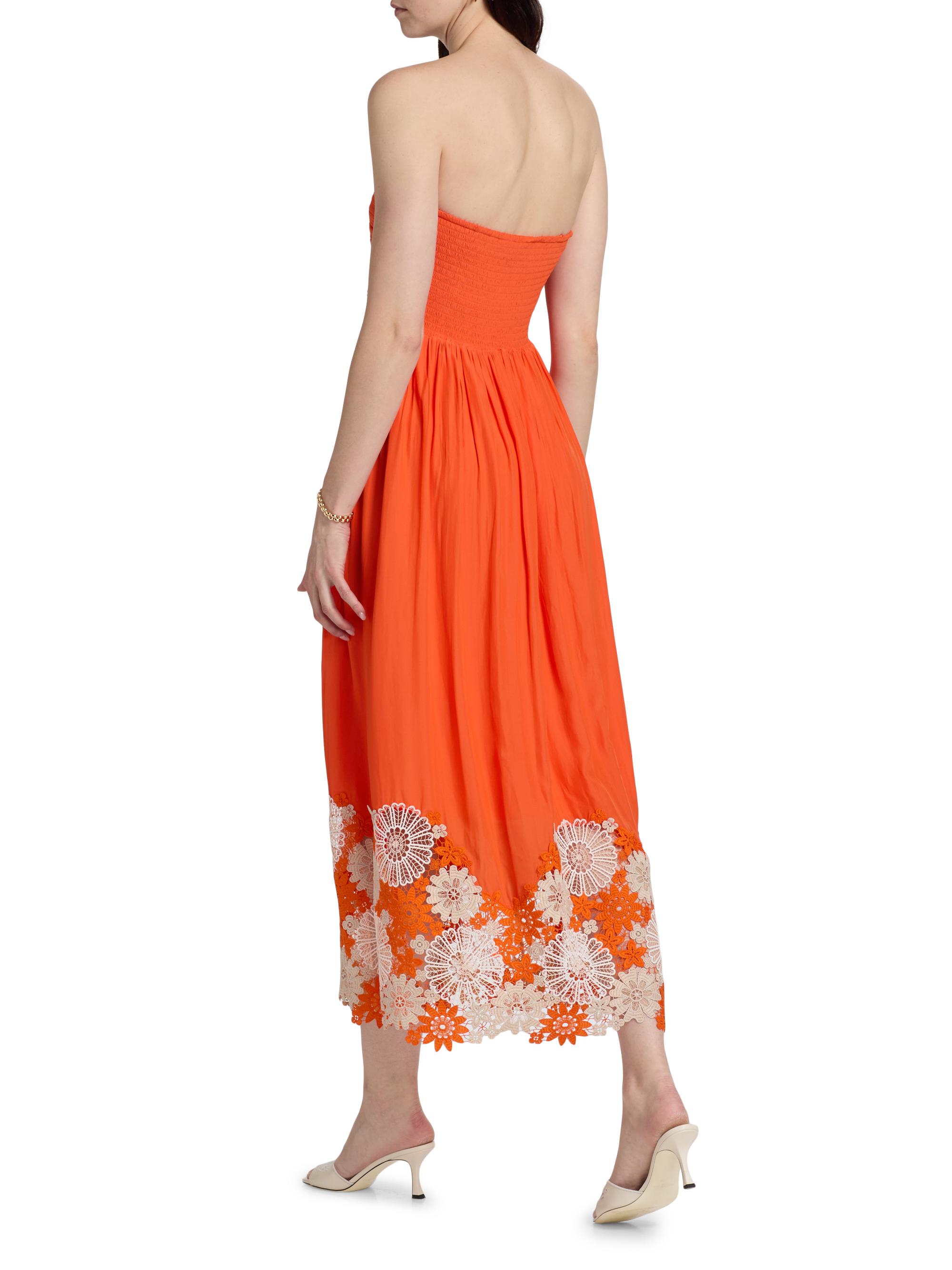極美品⭐︎Brooks Brothers ラップワンピース オレンジ0［B298］ Ramy Brook Milani Floral-Appliqué Strapless Midi-Dress | Saks