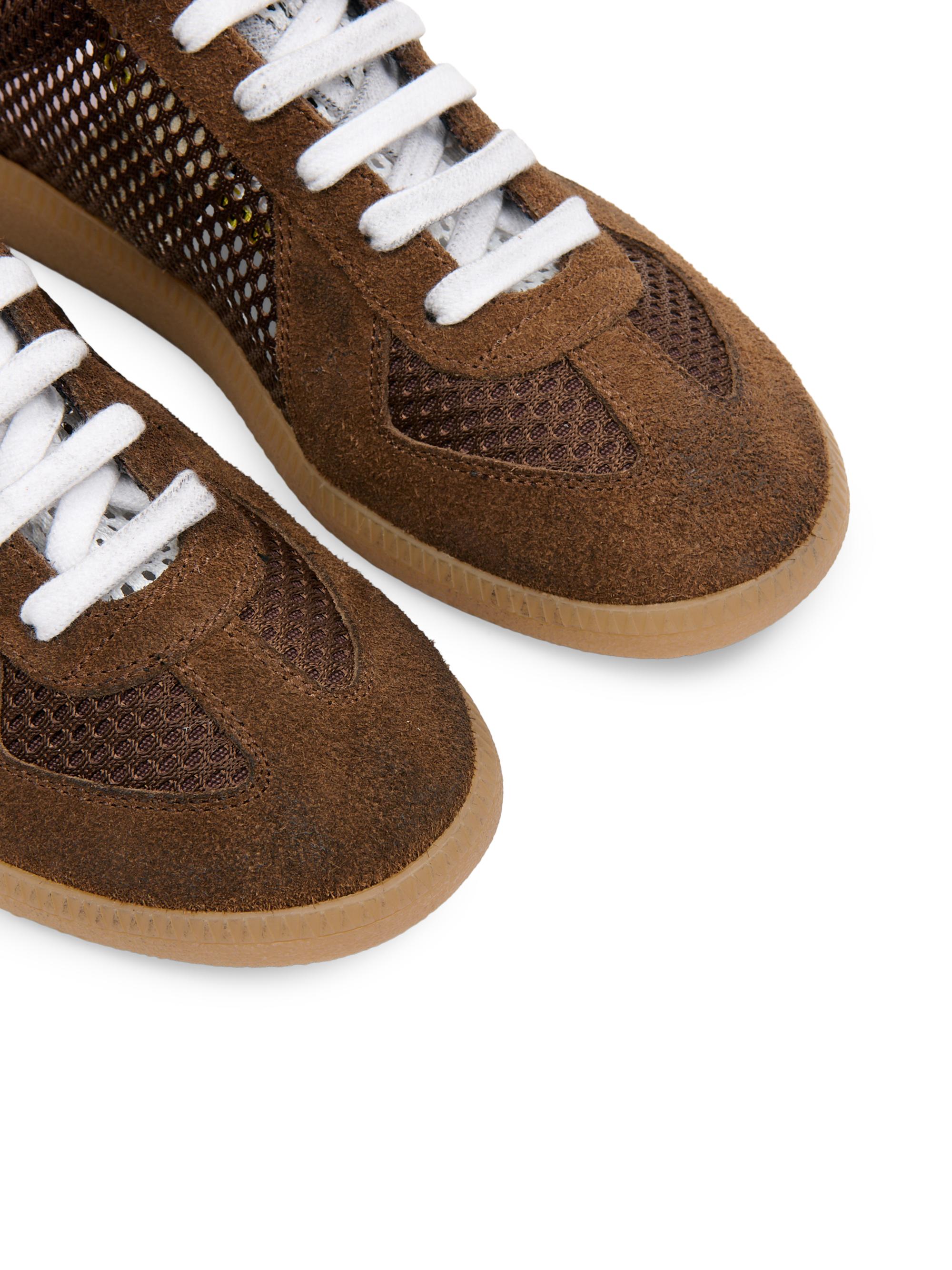 maison margiela mm22 ブラウンスエード　メゾンマルジェラ Maison Margiela Replica Suede & Mesh Low-Top Sneakers | Saks Fifth