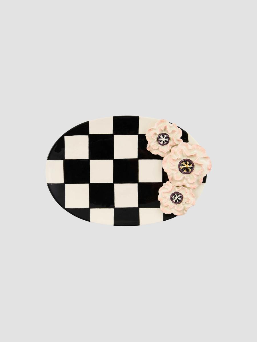 Mackenzie-childs Blush Poppy Trinket Dish
