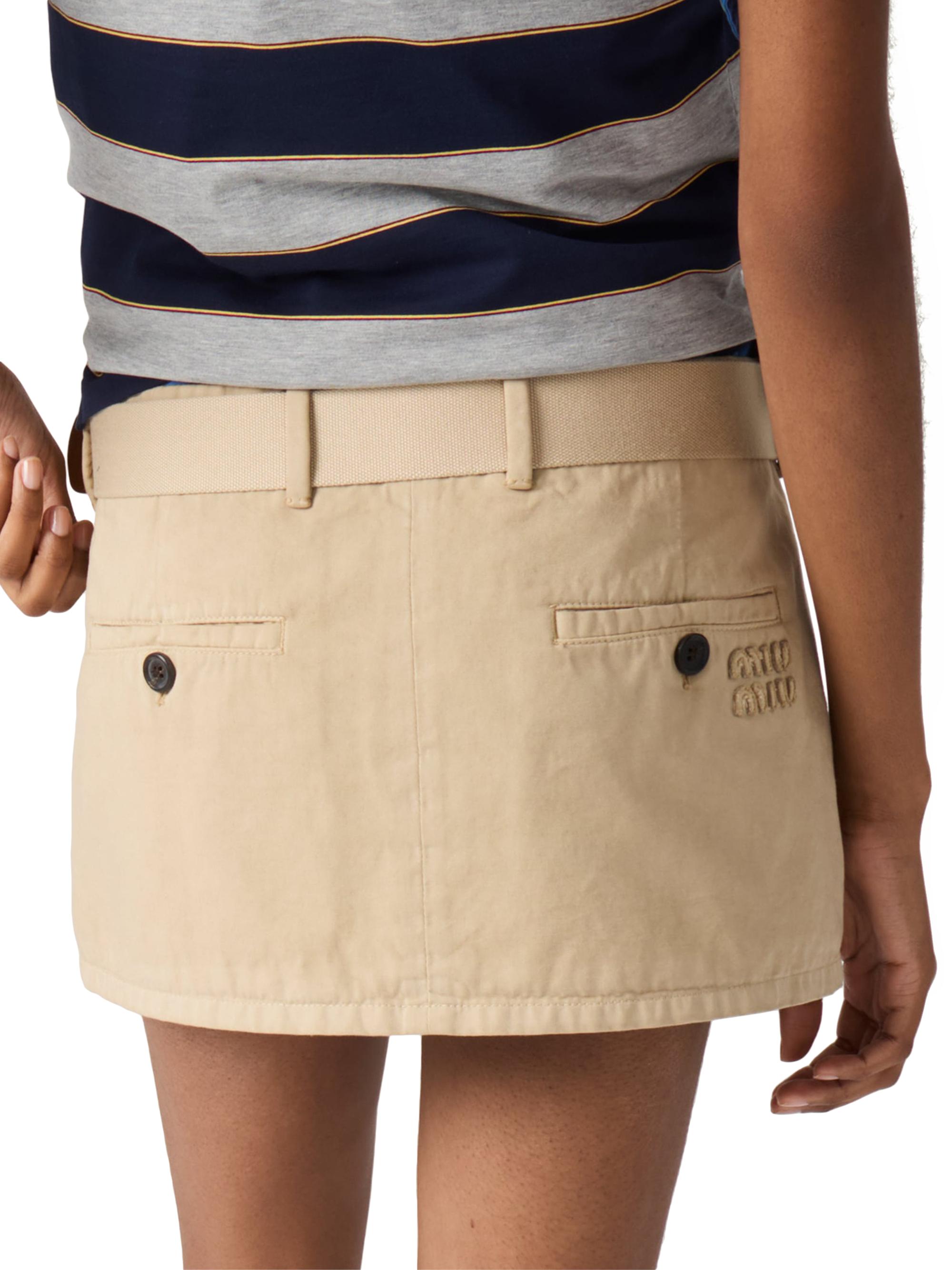 Miu Miu Old Gabardine Mini Skirt | Saks Fifth Avenue