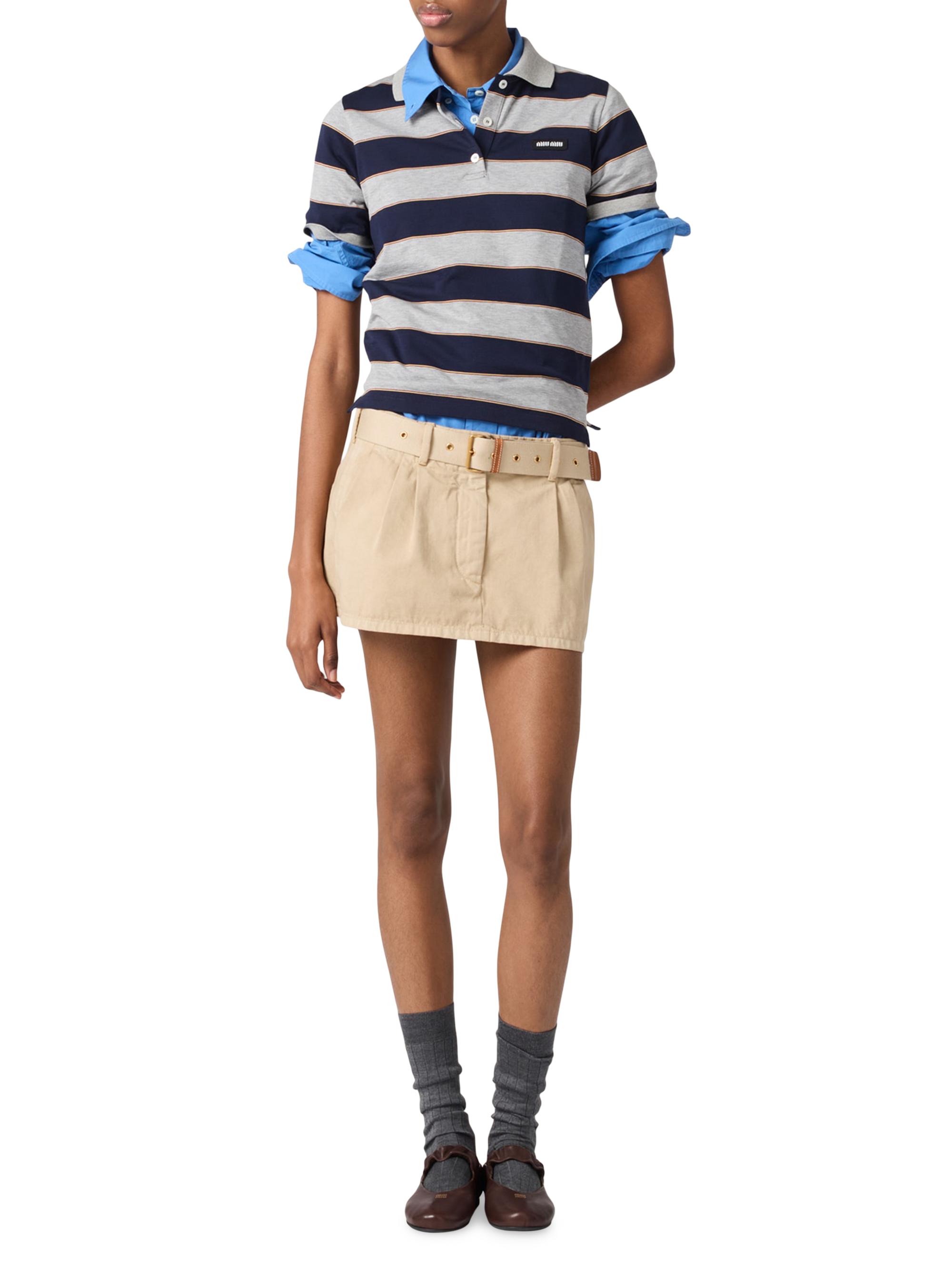 Miu Miu Old Gabardine Mini Skirt | Saks Fifth Avenue