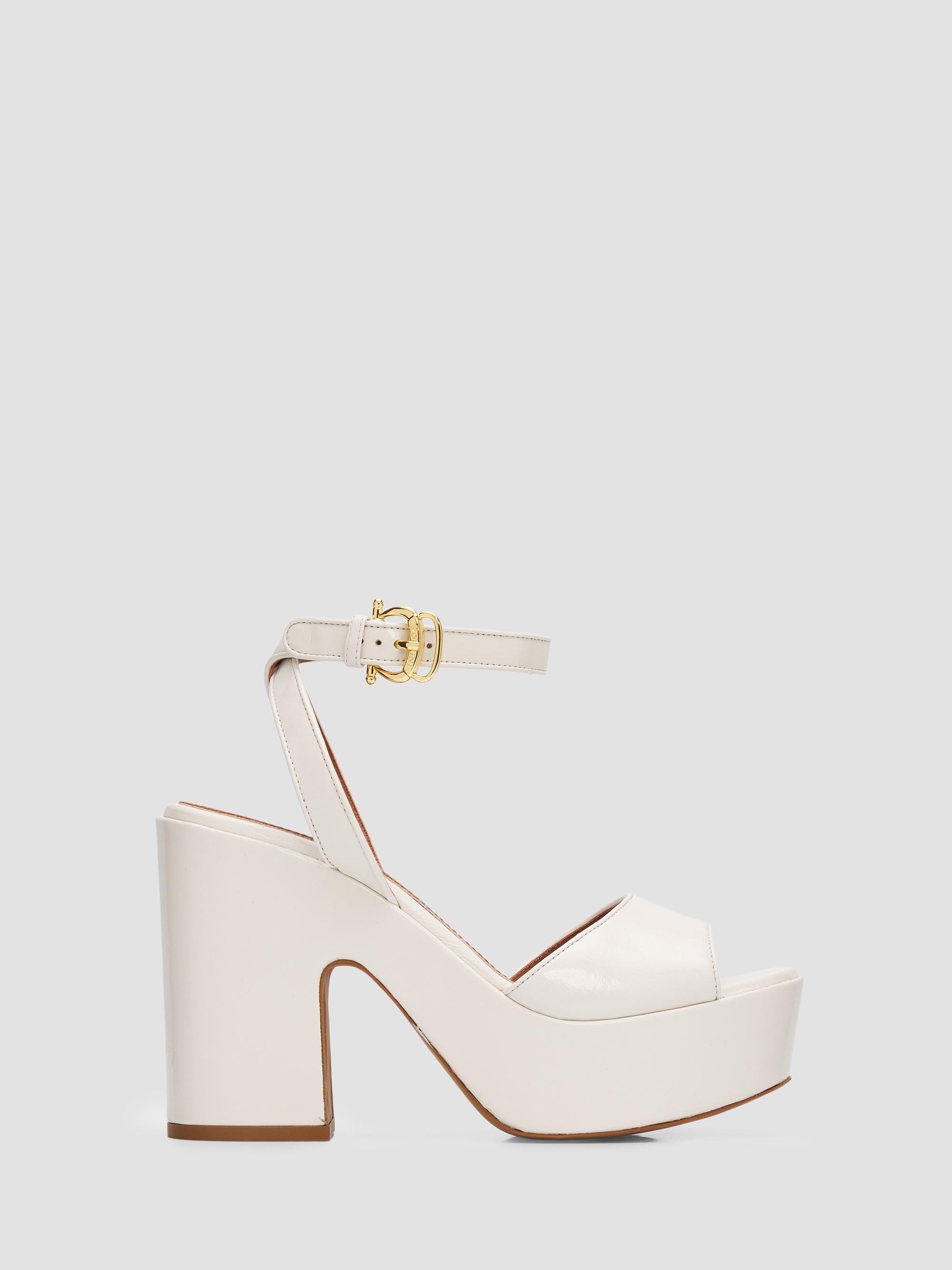 Pollini Women's 0MM Patent Leather Platform Sandals - | Thumbnail 7
