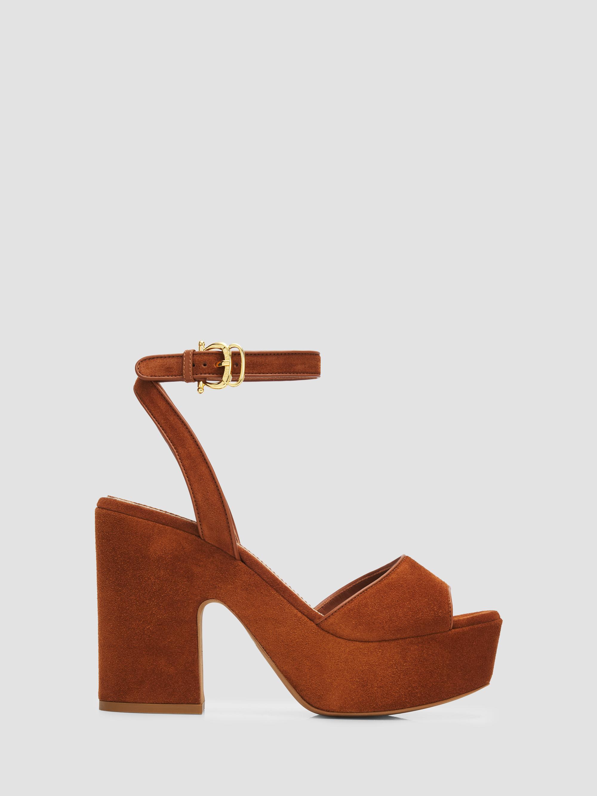 Pollini Women's 0MM Suede Platform Sandals - Hide | Thumbnail 7
