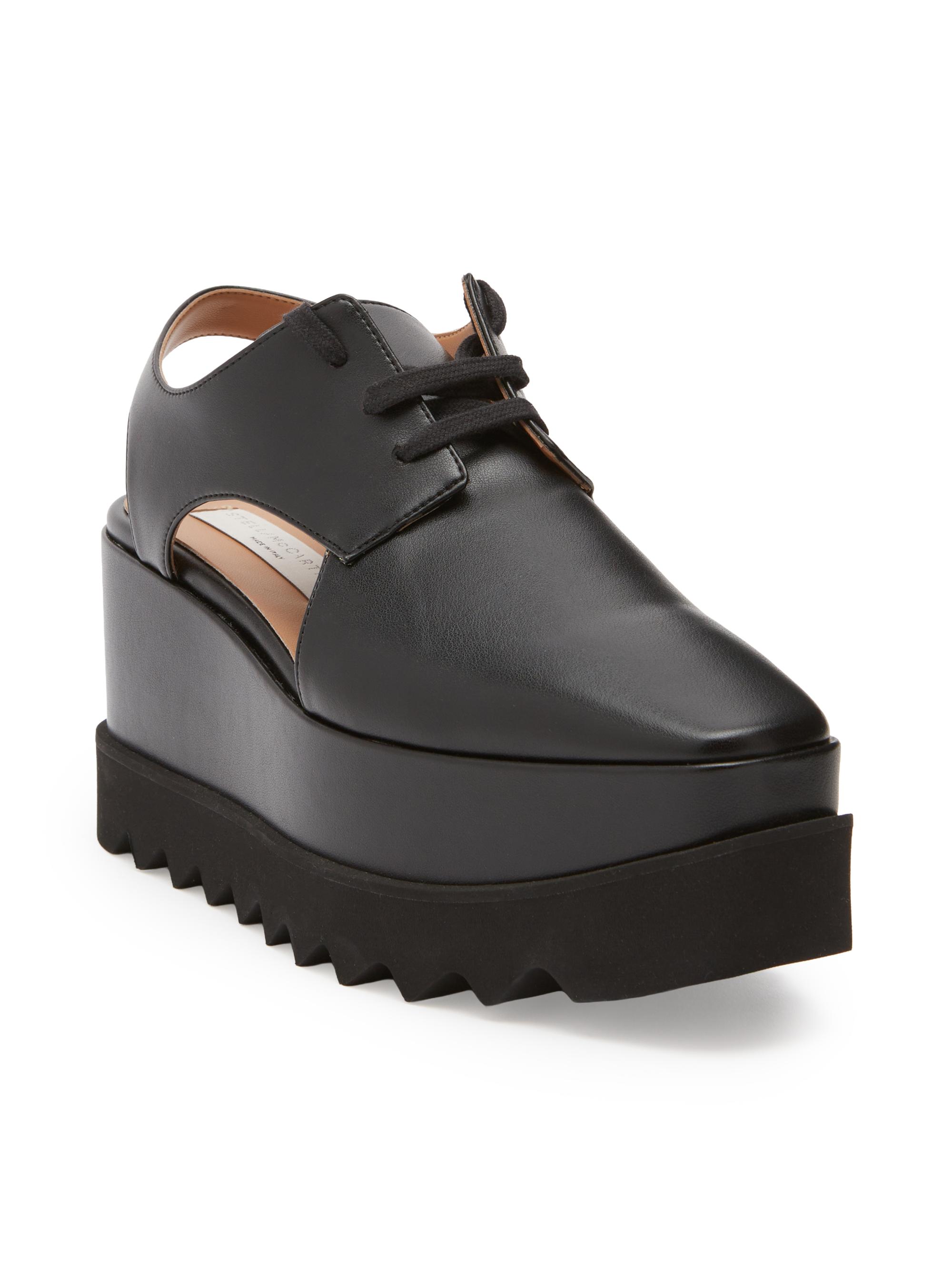 Stella McCartney Women's Elyse 75MM Cut-Out Platform Derbys - Black | Thumbnail 2