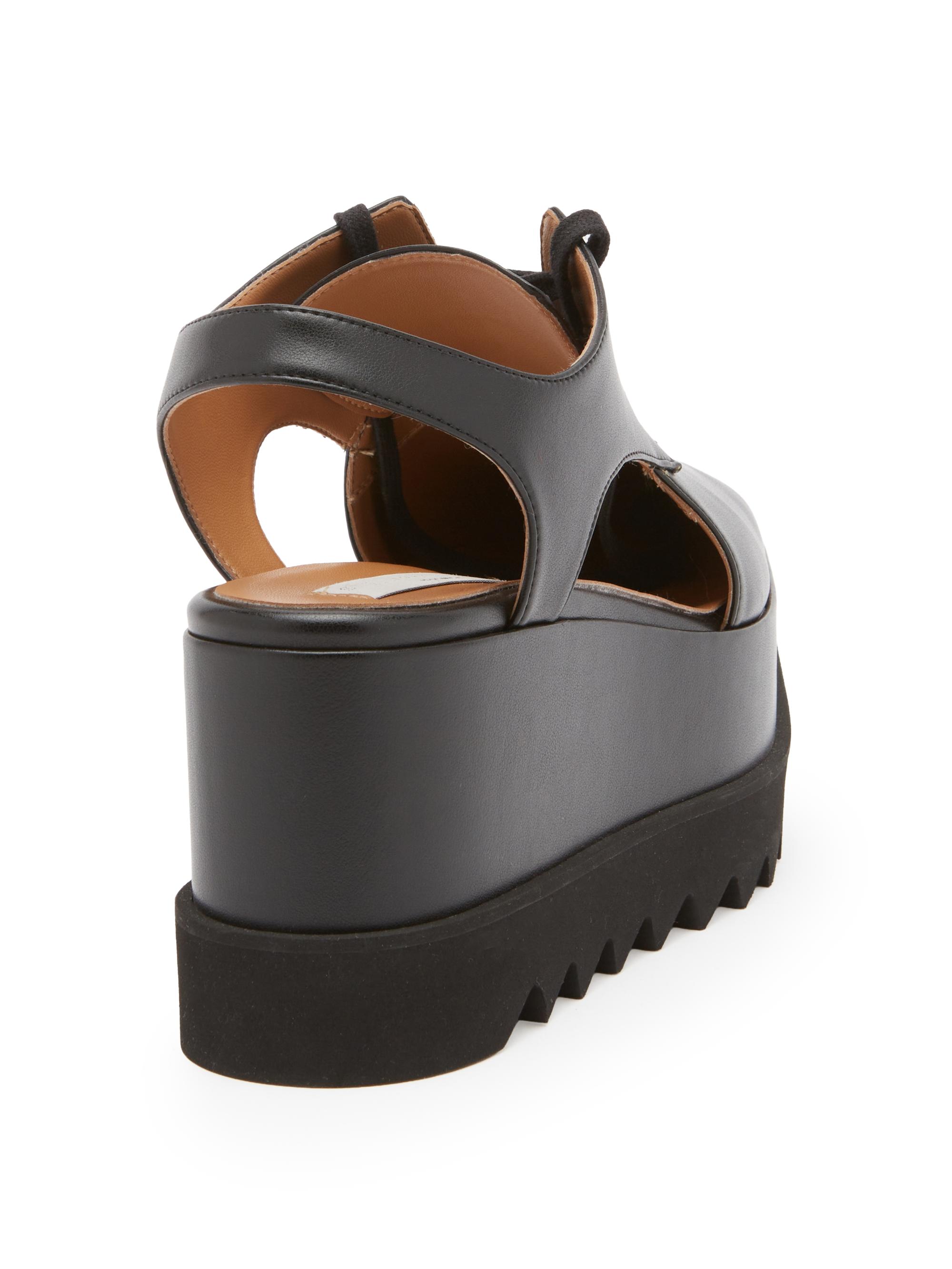 Stella McCartney Women's Elyse 75MM Cut-Out Platform Derbys - Black | Thumbnail 3