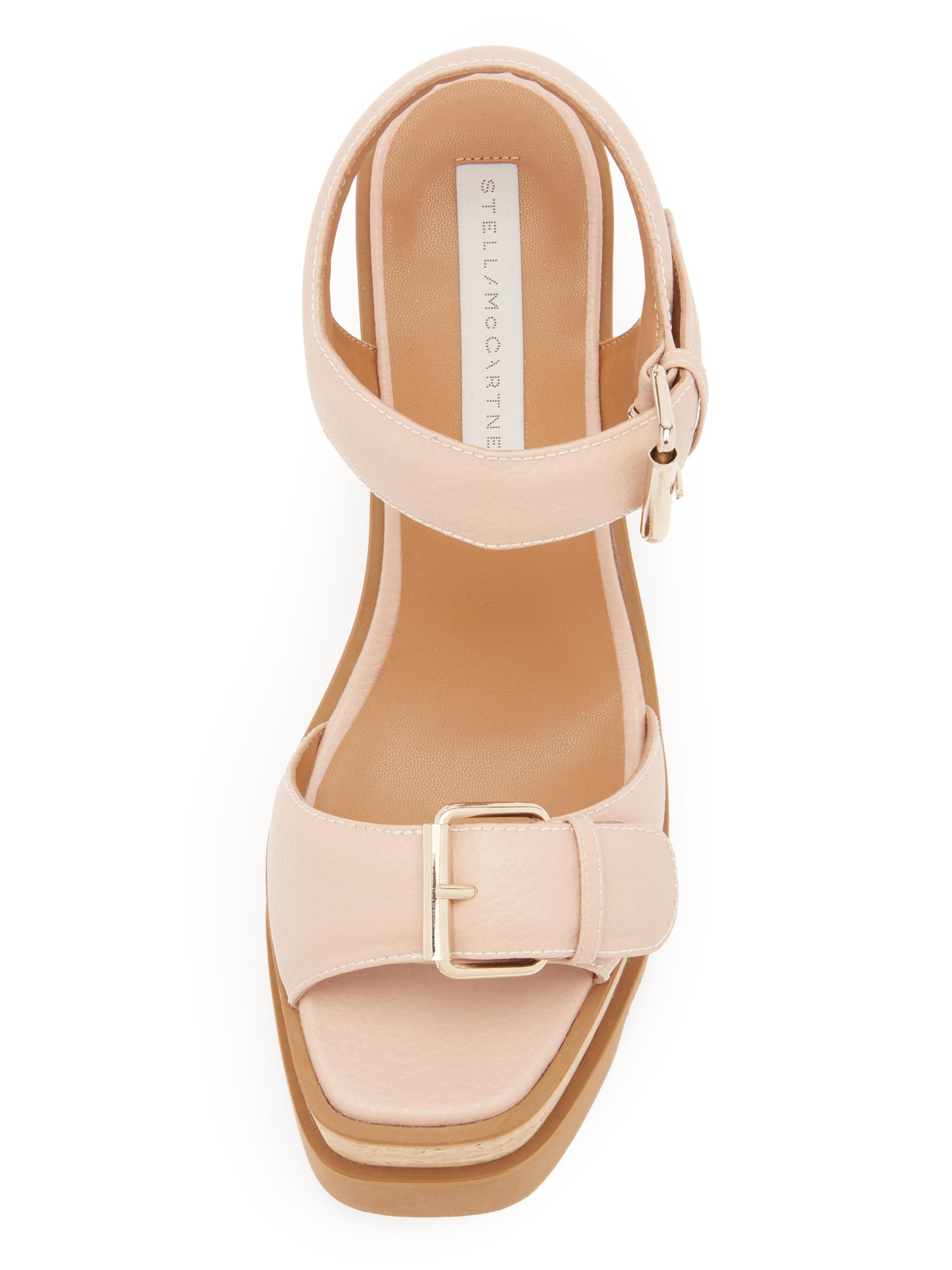 Stella McCartney Women's Sneakelyse 120MM Buckle Wedge Sandals - Blush | Thumbnail 4
