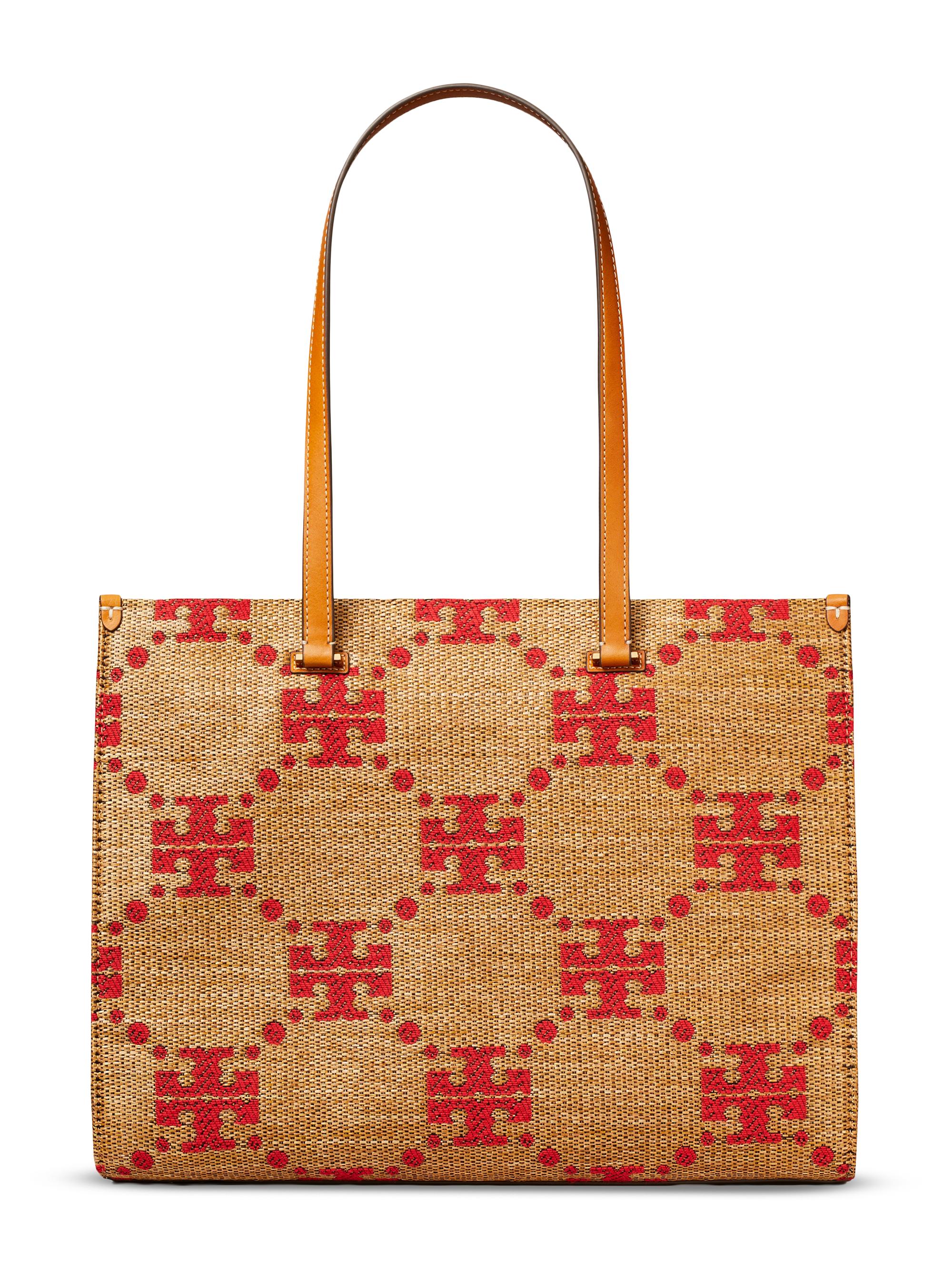 Tory Burch Ella Hand-Crochet Check Tote | Saks Fifth Avenue